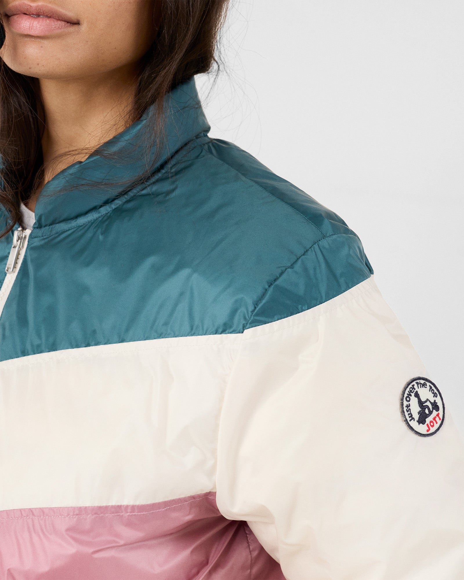 Puffer jacket in Marais/antique rose spirit Joan JOTT Green