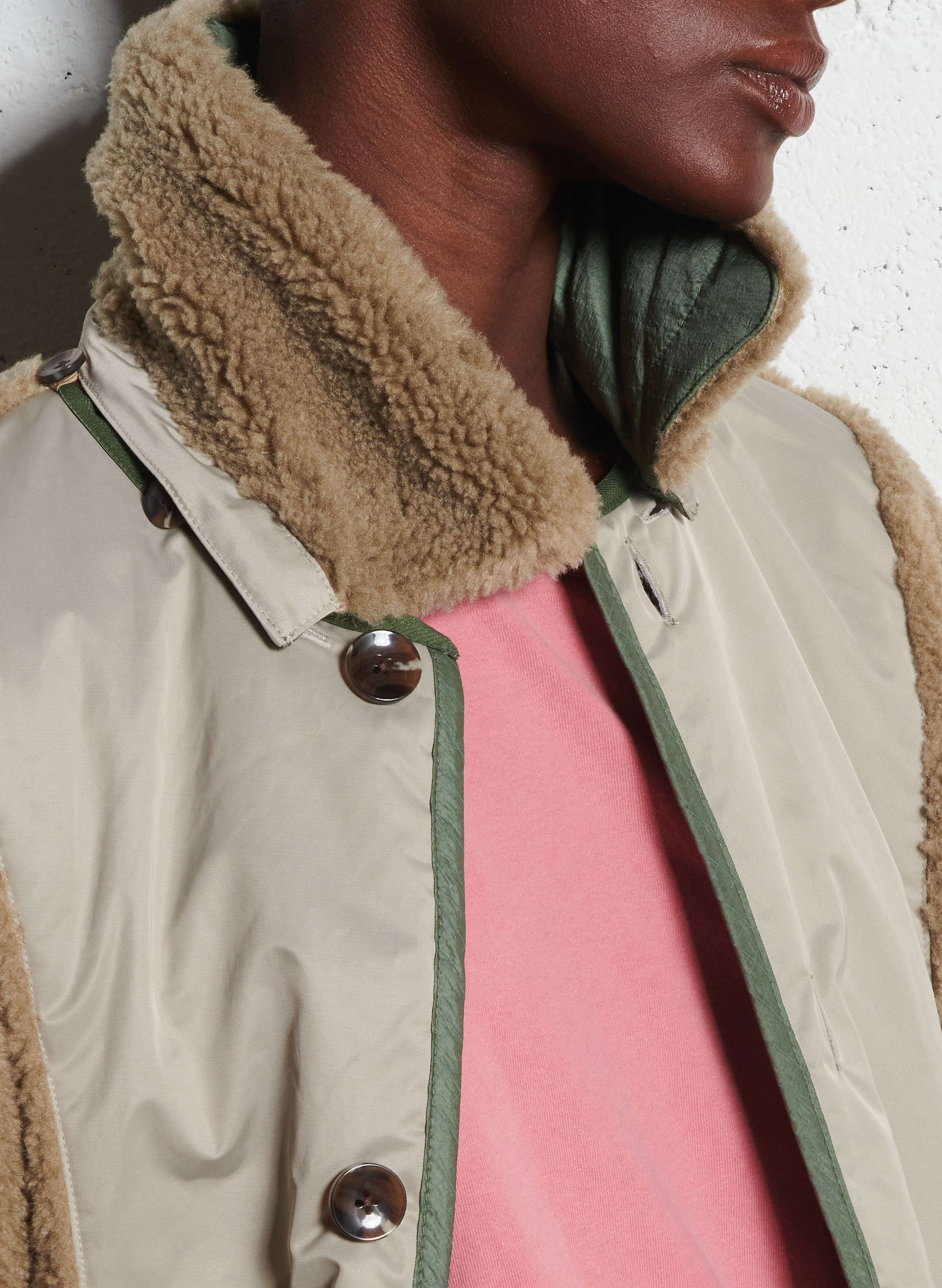 Oversized omkeerbare jas BELLEROSE Groen