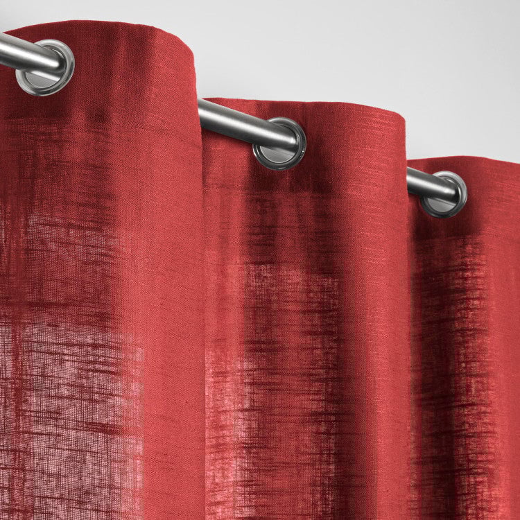 Curtain with eyelets MADURA Red