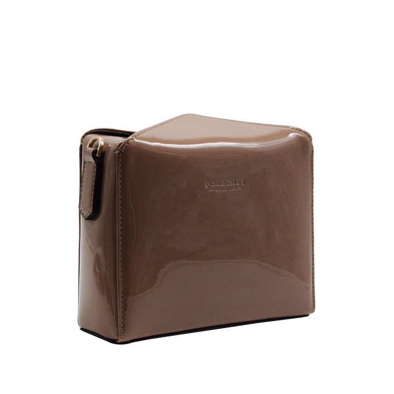 Shoulder bag - synthetic and leather POURCHET Brown