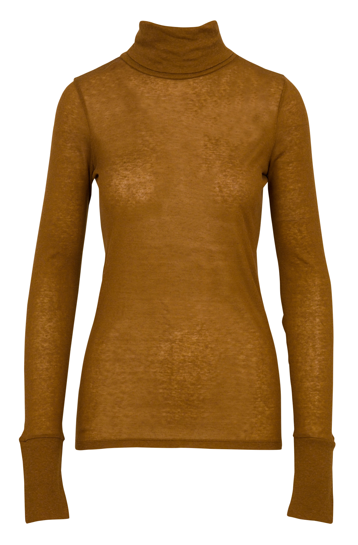 Rollkragenpullover aus Baumwoll-Mix ACOTE Braun