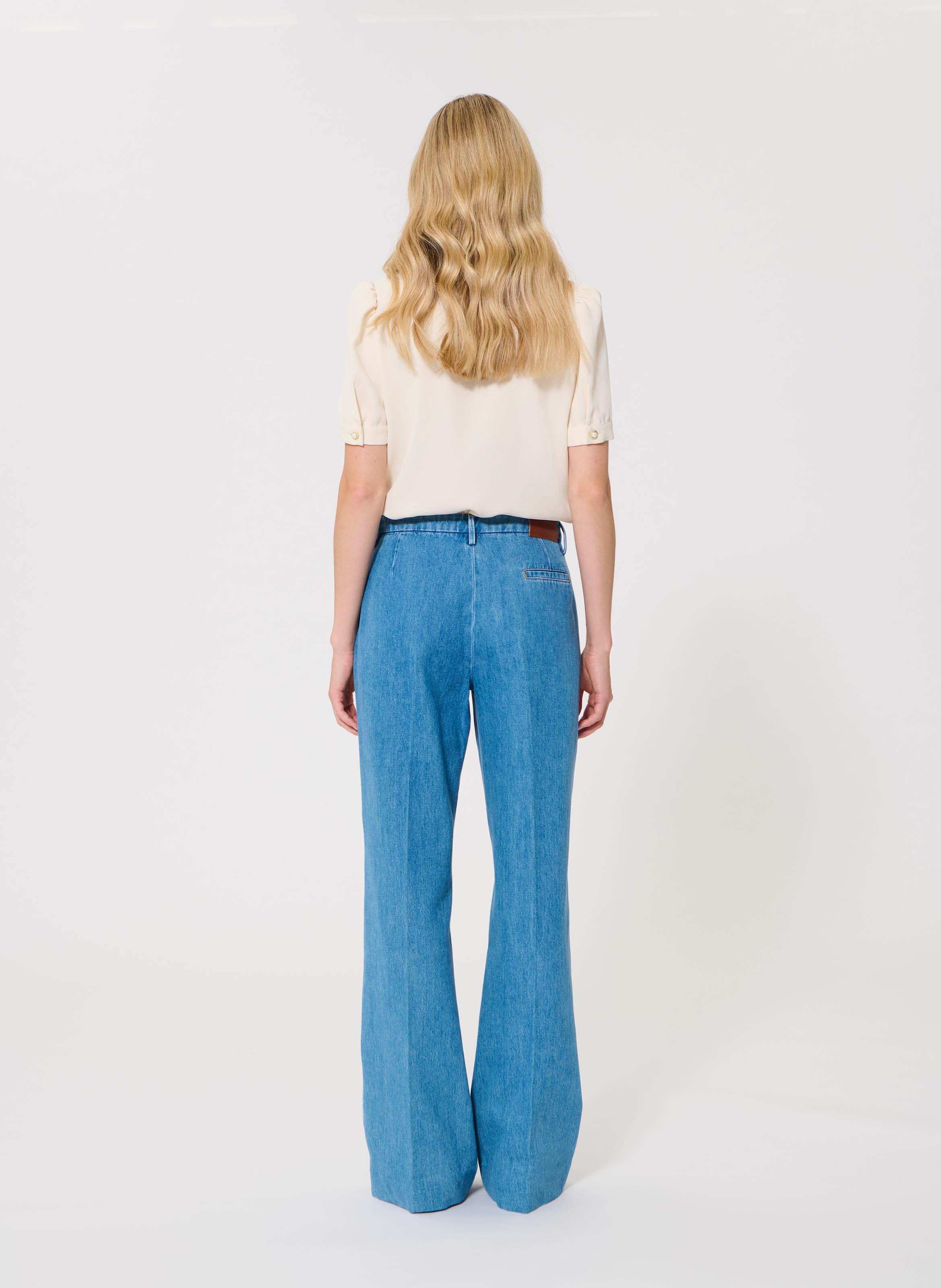 Wide-leg cotton jeans TARA JARMON Blue