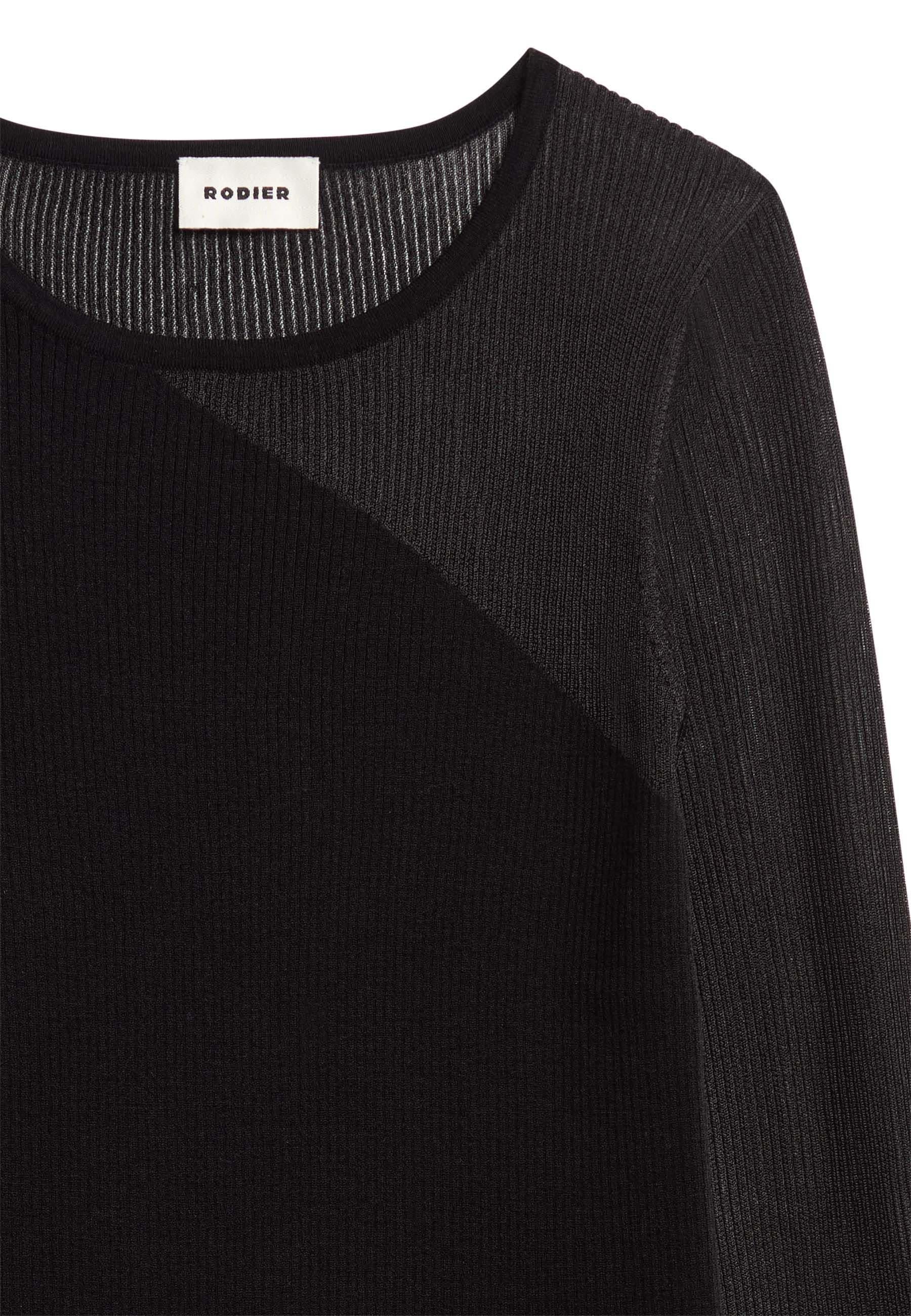 Wool blend two-tone sweater RODIER Black
