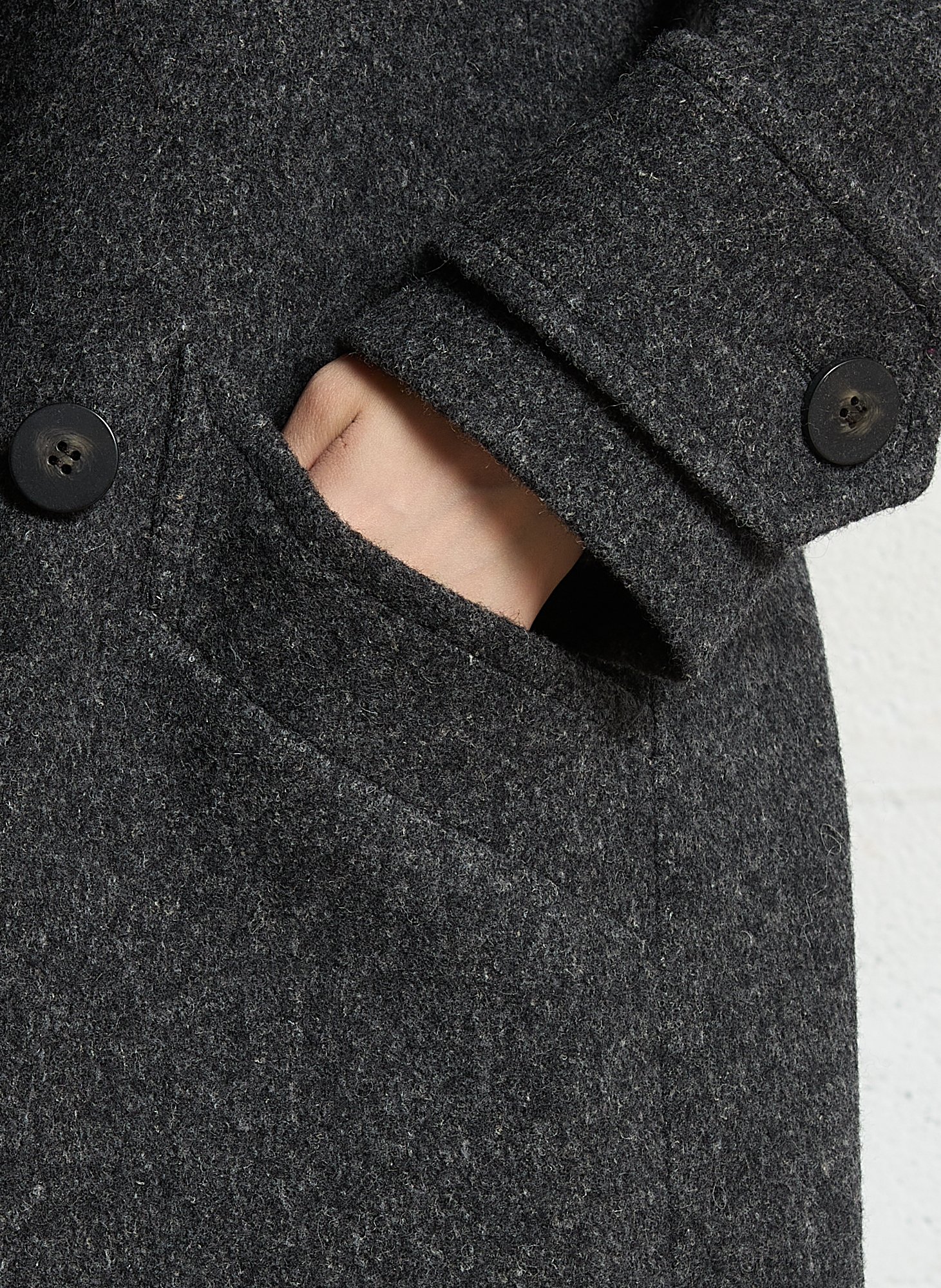 Oversized wool-blend coat with tailored collar MAISON 123 Grey
