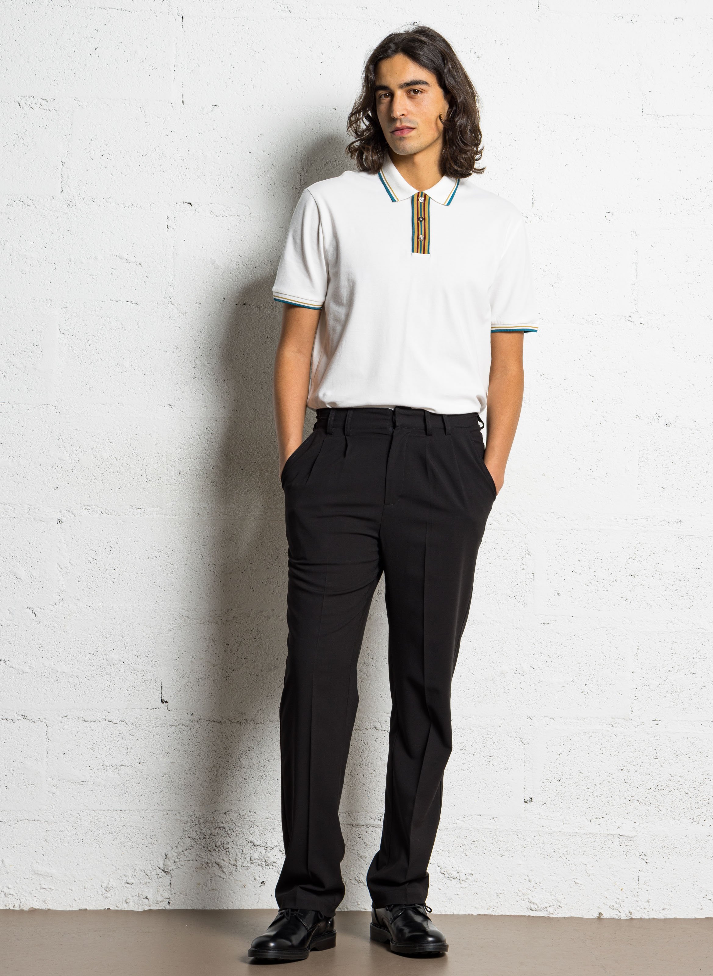 Straight organic cotton polo shirt PAUL SMITH White