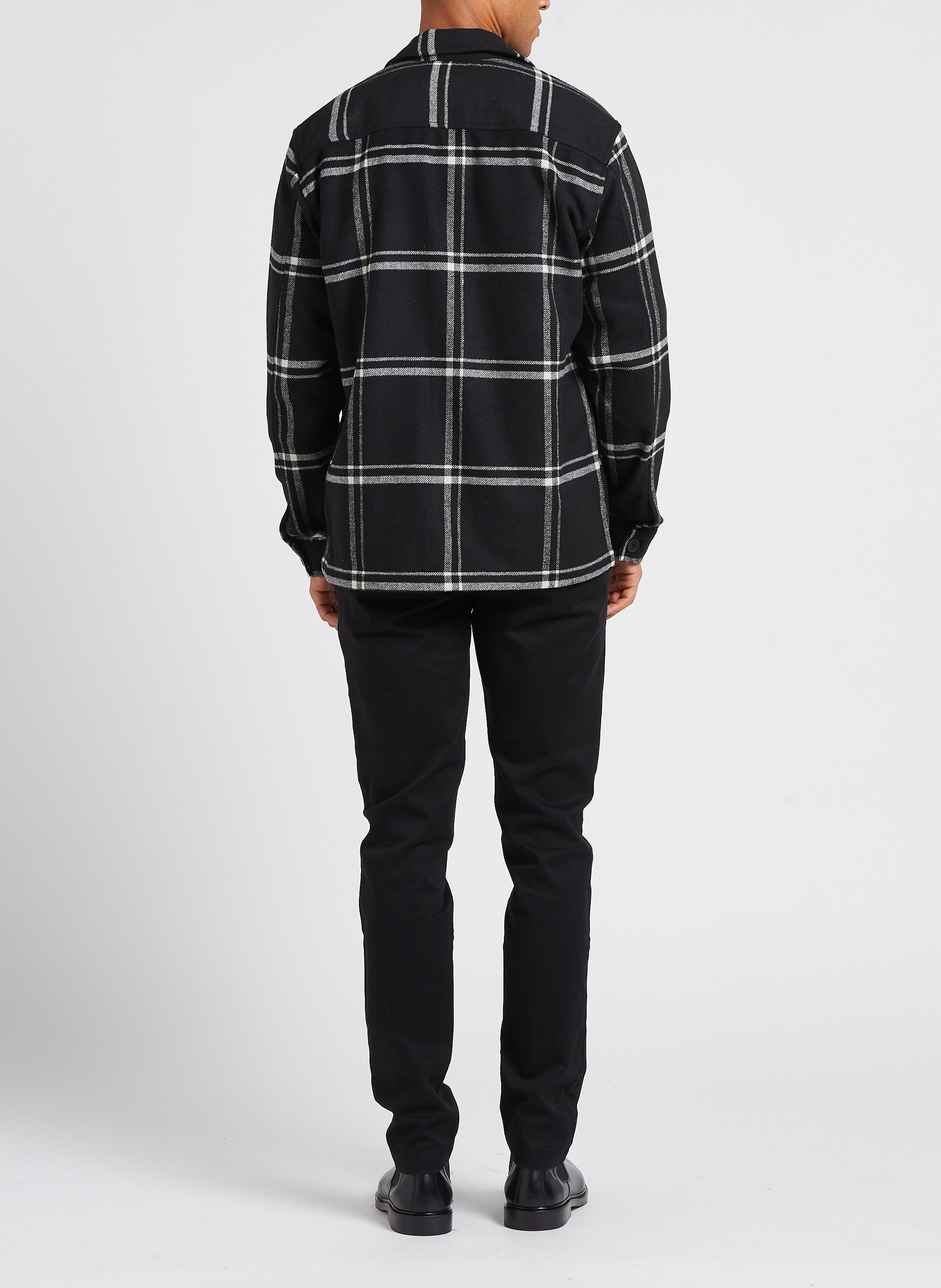 Surchemise col classique à carreaux MINIMUM Noir