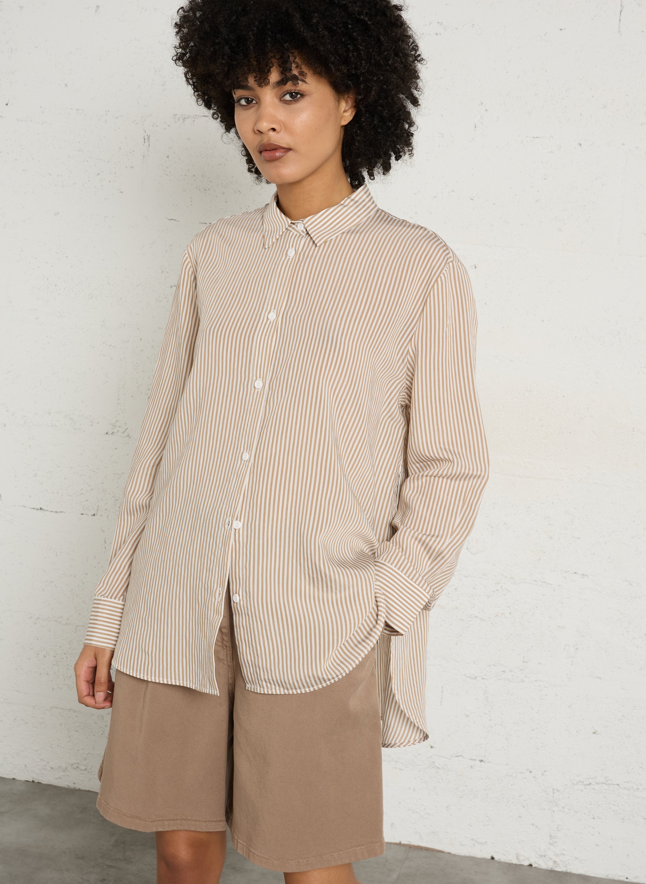 Loose shirt with fine stripes IMPERIAL