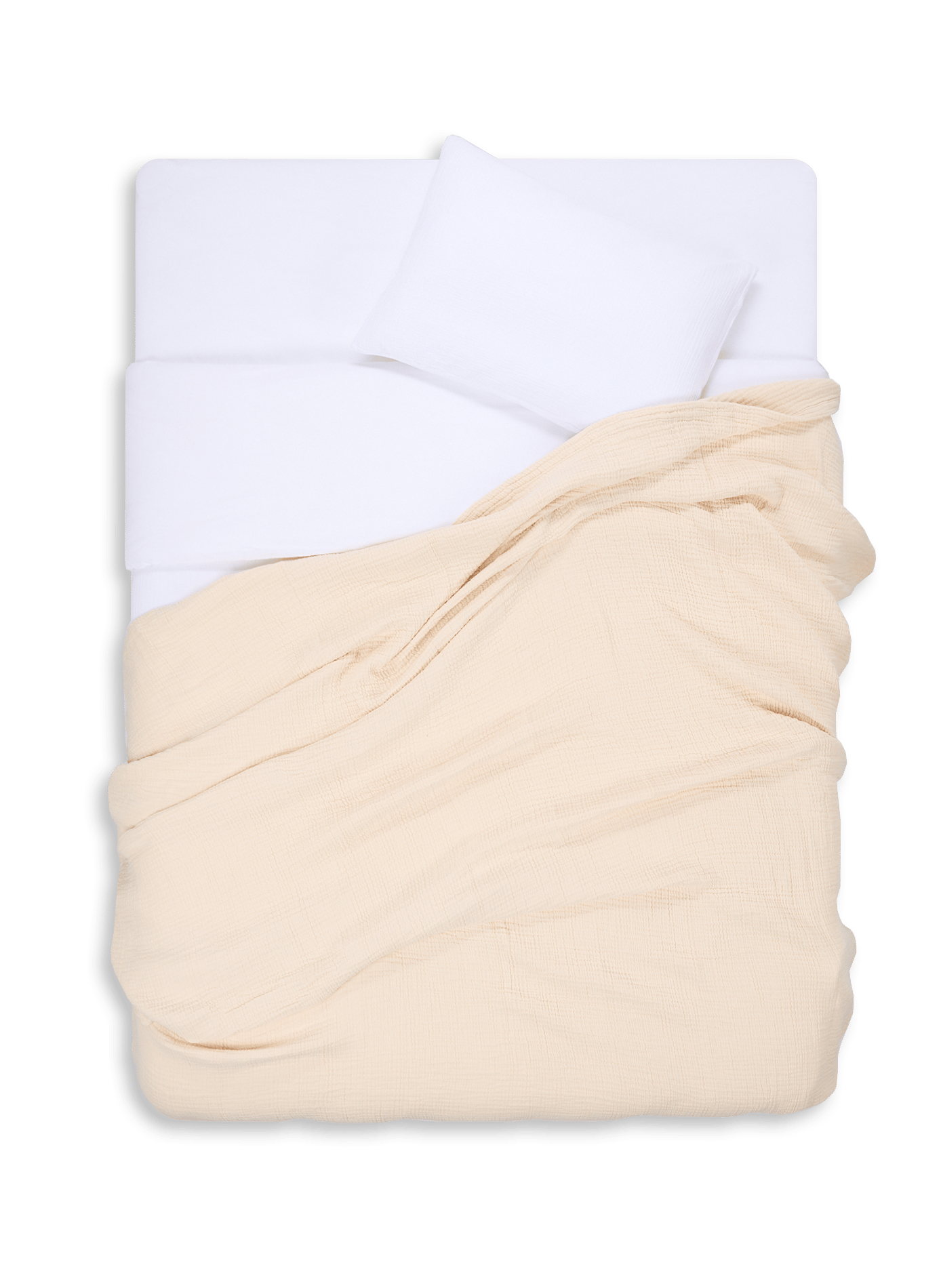 Cotton gauze bedspread AU PRINTEMPS PARIS MAISON Beige