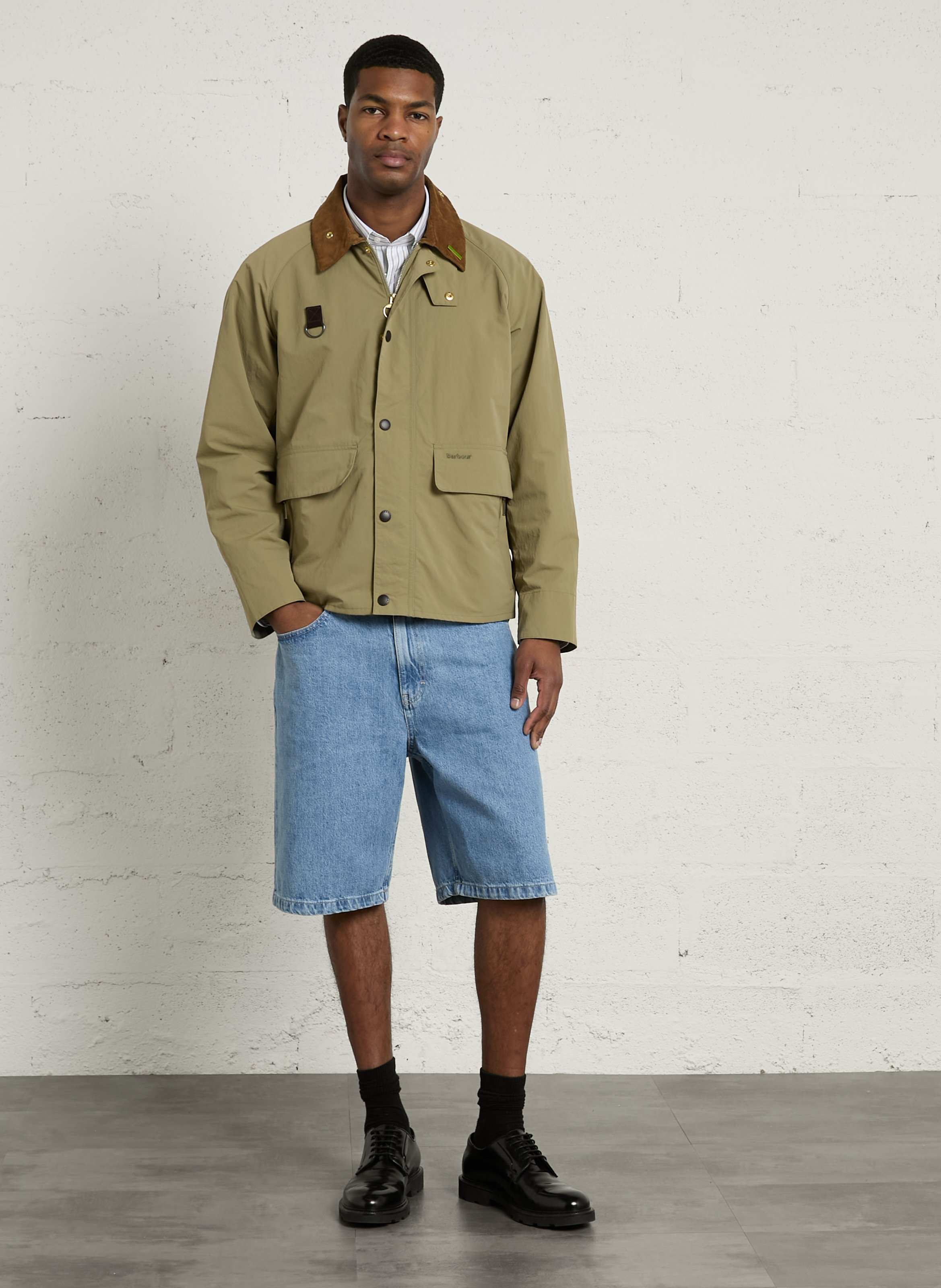 Veste droite col velours unie  BARBOUR Kaki