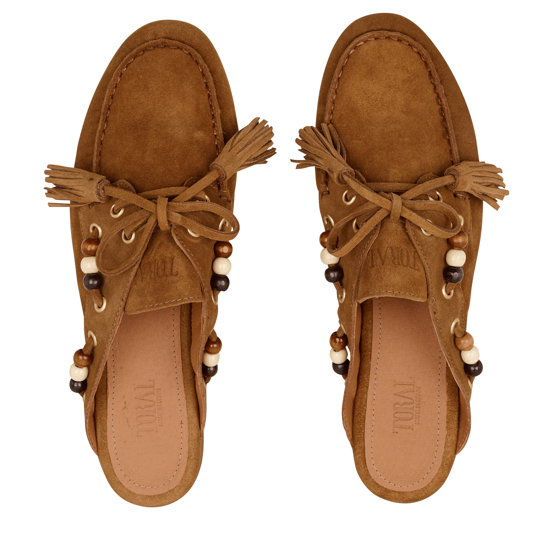 Mules aus Veloursleder TORAL Braun