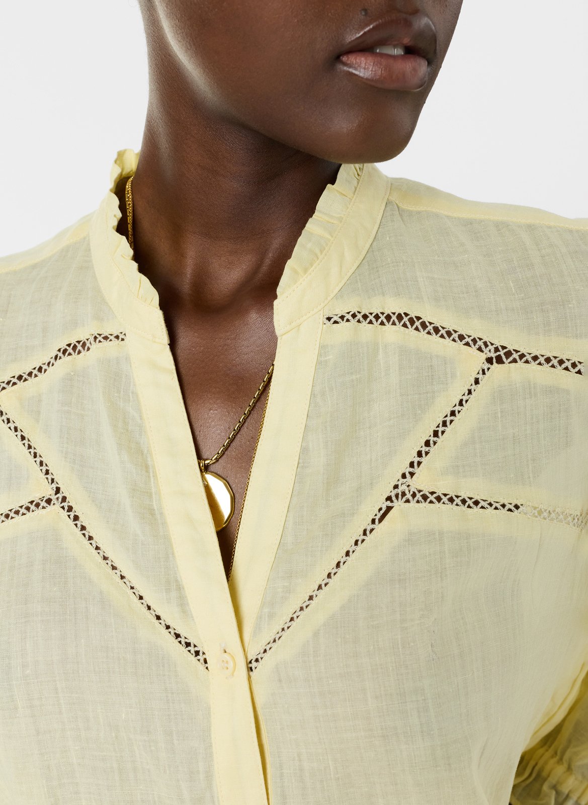 Chemise col V GERARD DAREL Jaune