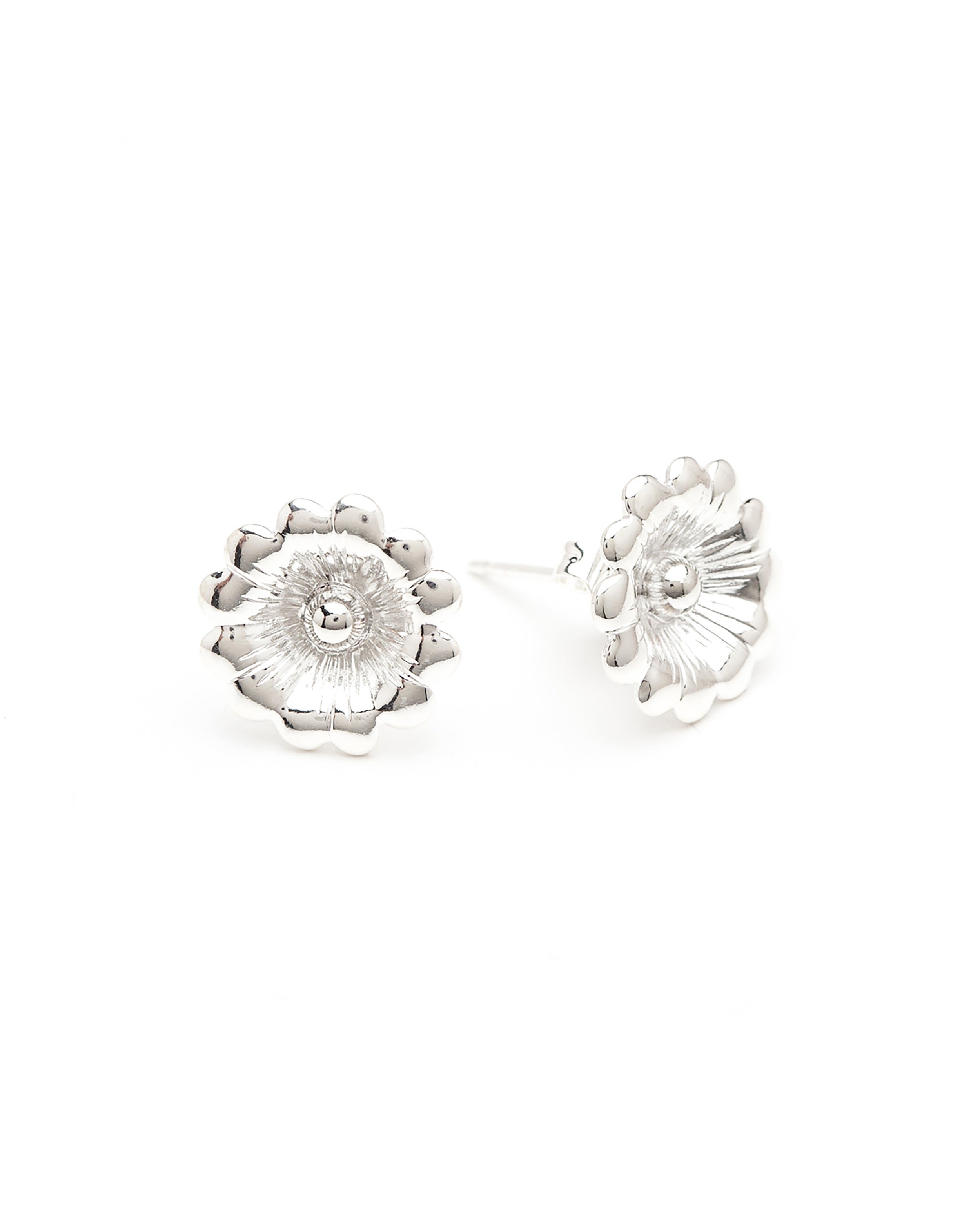 Gold-plated flower stud earrings THÉIA Argent