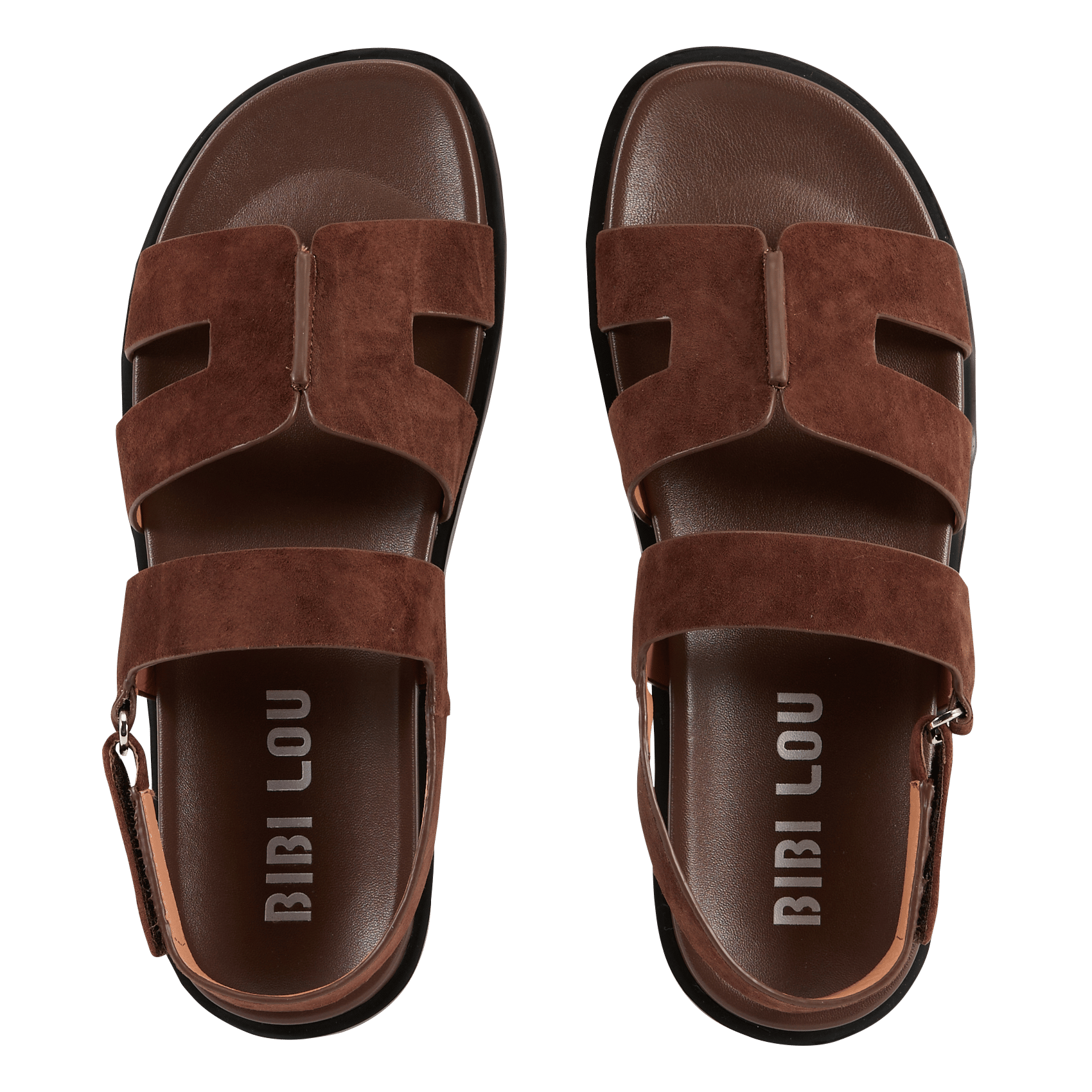 Aouda flat leather sandals BIBI LOU Brown
