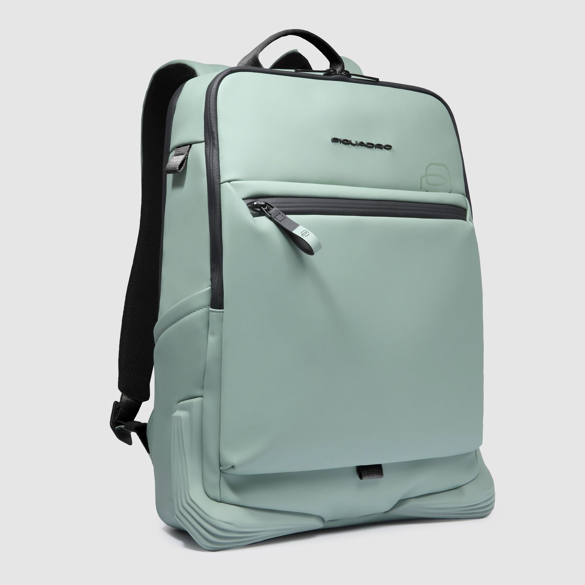 Water-repellent backpack for 14" laptop PIQUADRO Green