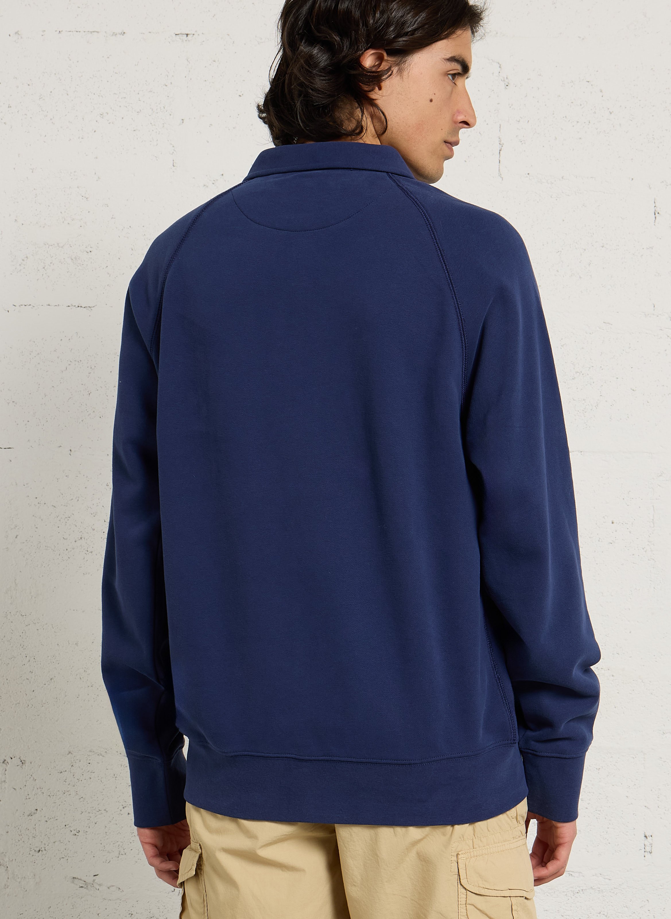 Klassischer Kragenpullover aus Baumwollmischung NAPAPIJRI Blau