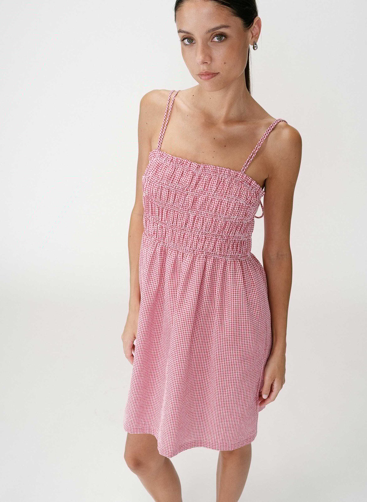 Short square-neck dress GRACE ET MILA Red