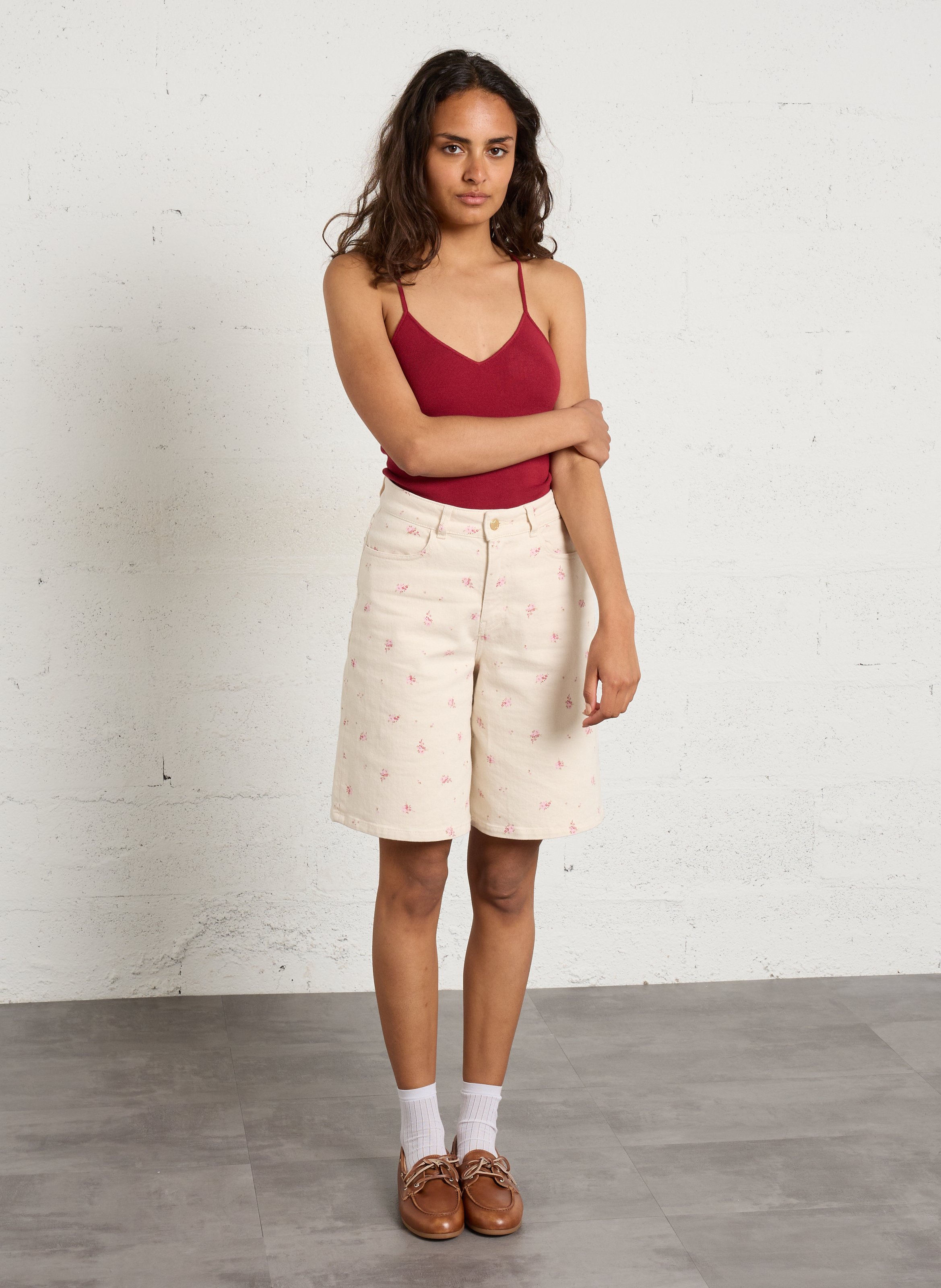 Chaussures bateau en cuir POSA Marron