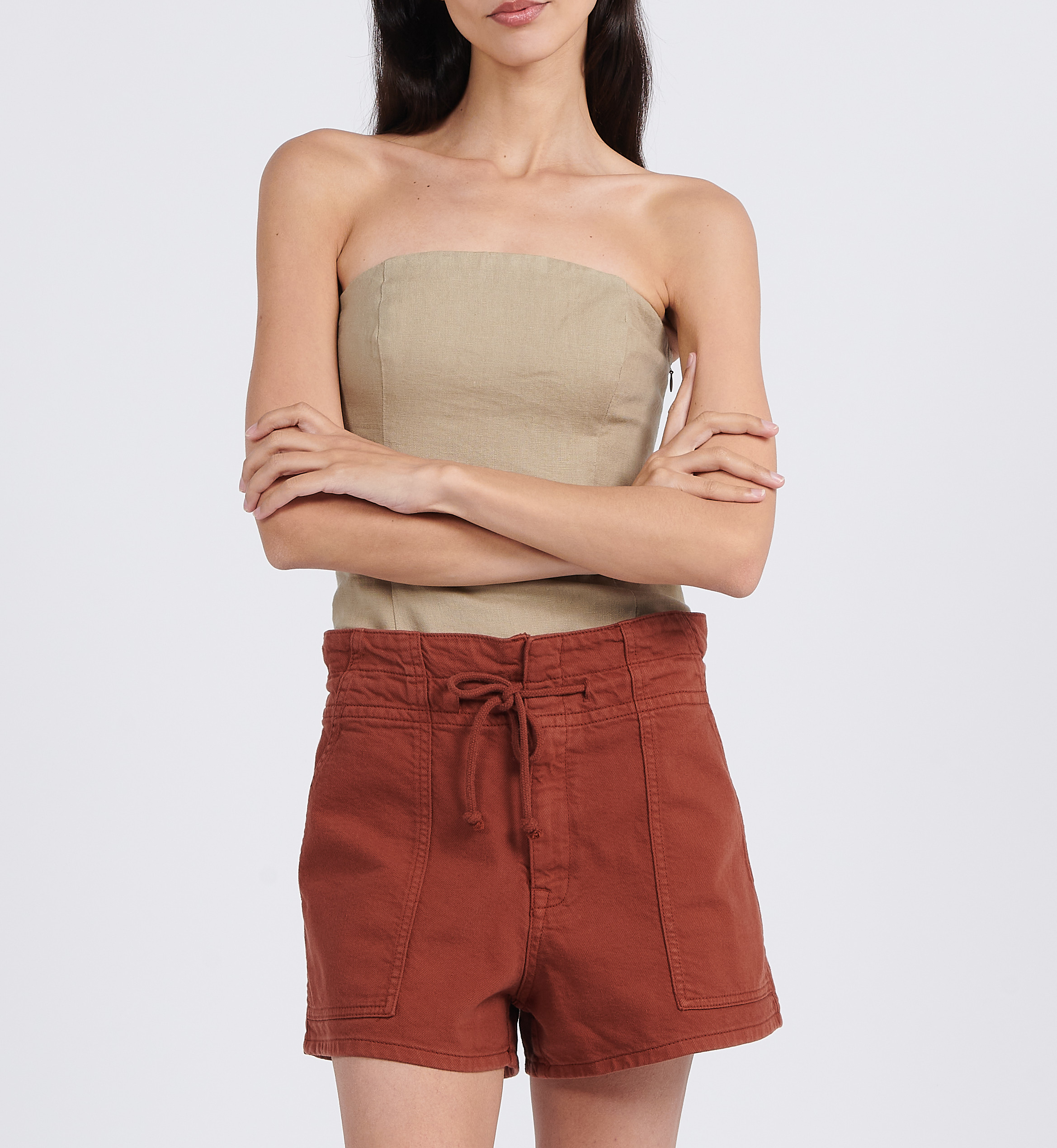 Linen bustier SAMSOE SAMSOE Beige