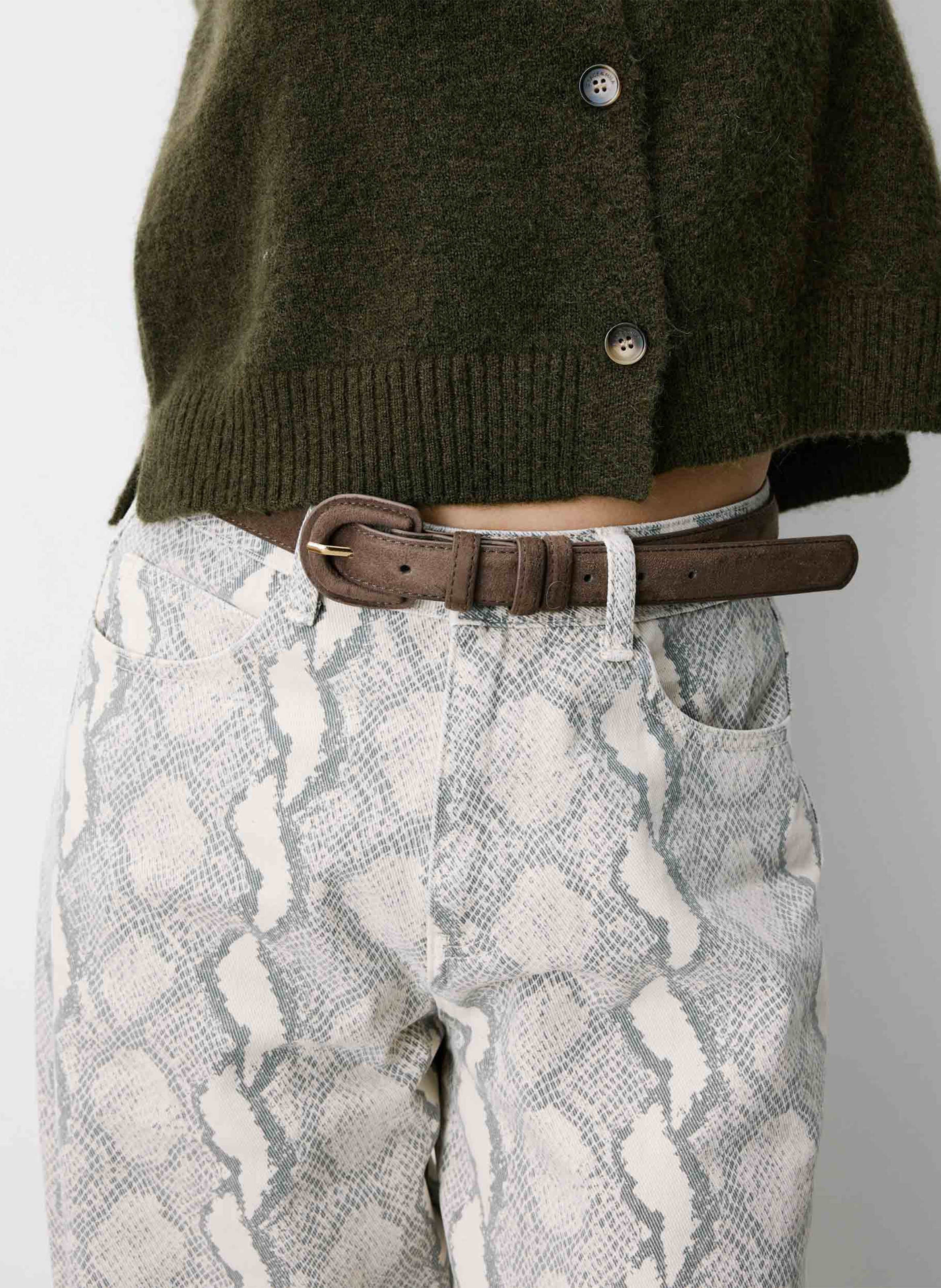 Wijde, katoenen jeans met print GRACE ET MILA Veelkleurig