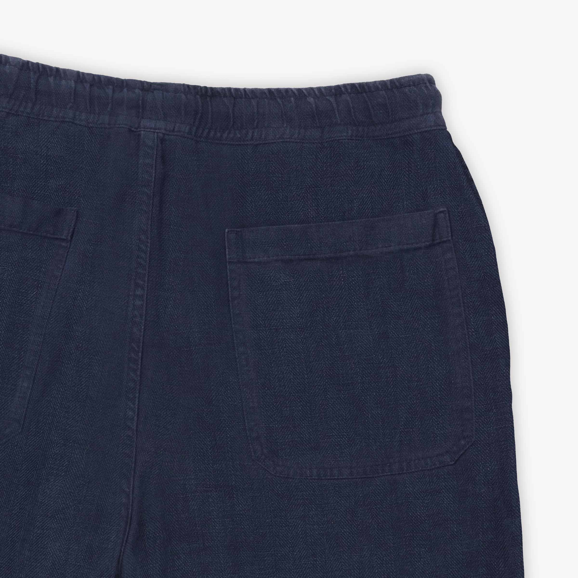 Chevron linen Bermuda shorts SERGE BLANCO Blue