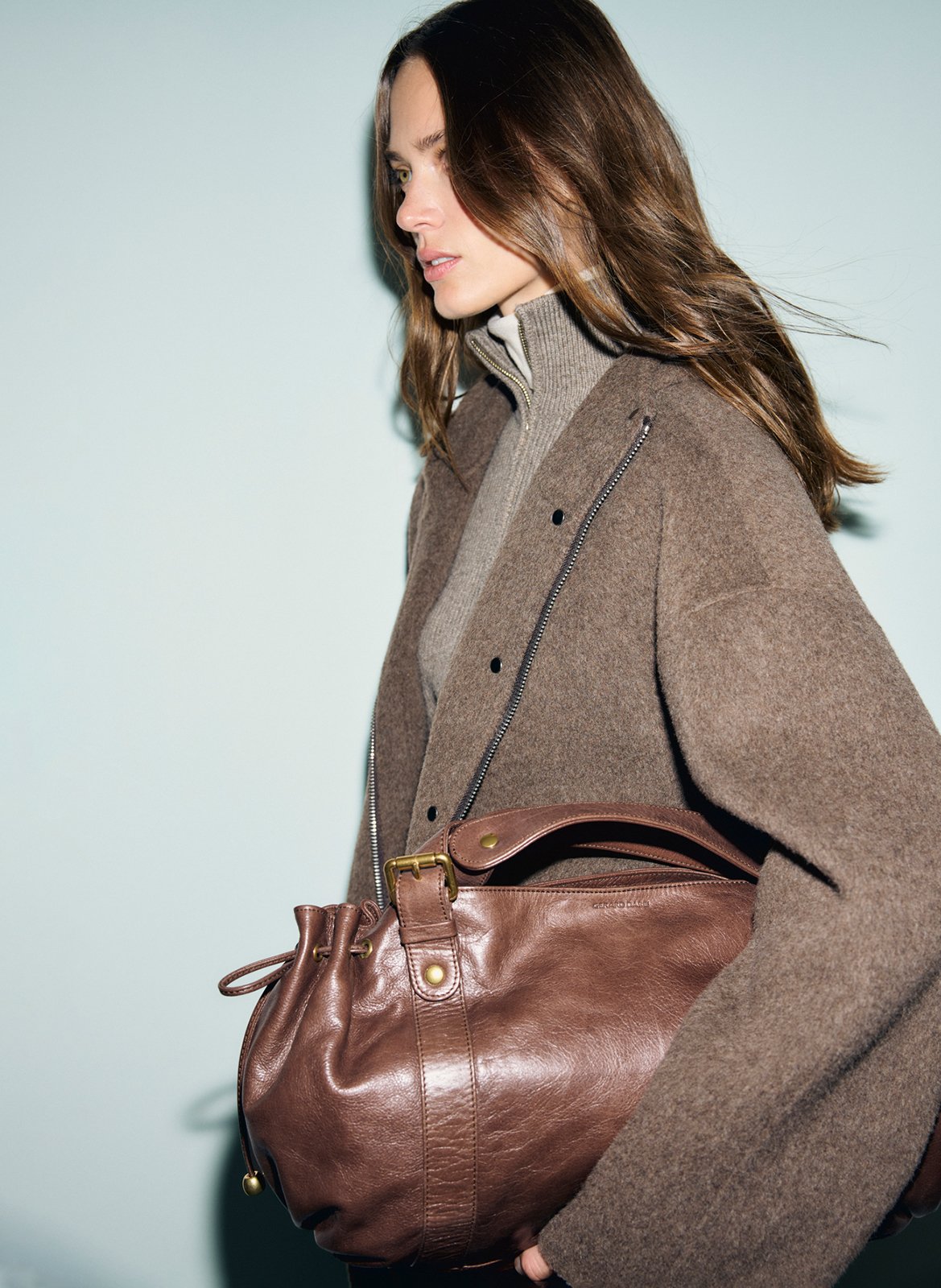 Oversize-Wollmantel GERARD DAREL Braun