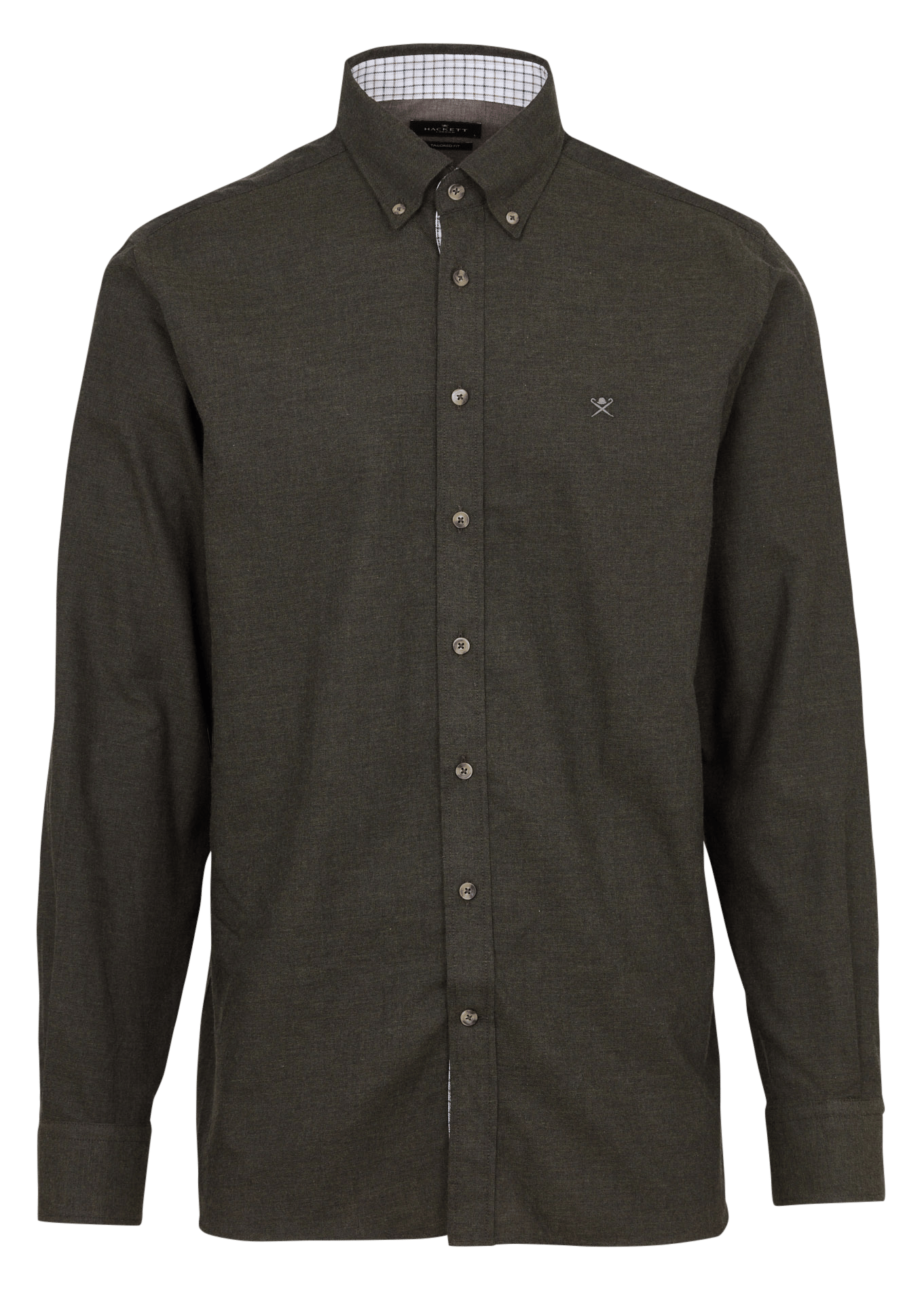 Cotton shirt with classic collar HACKETT Green