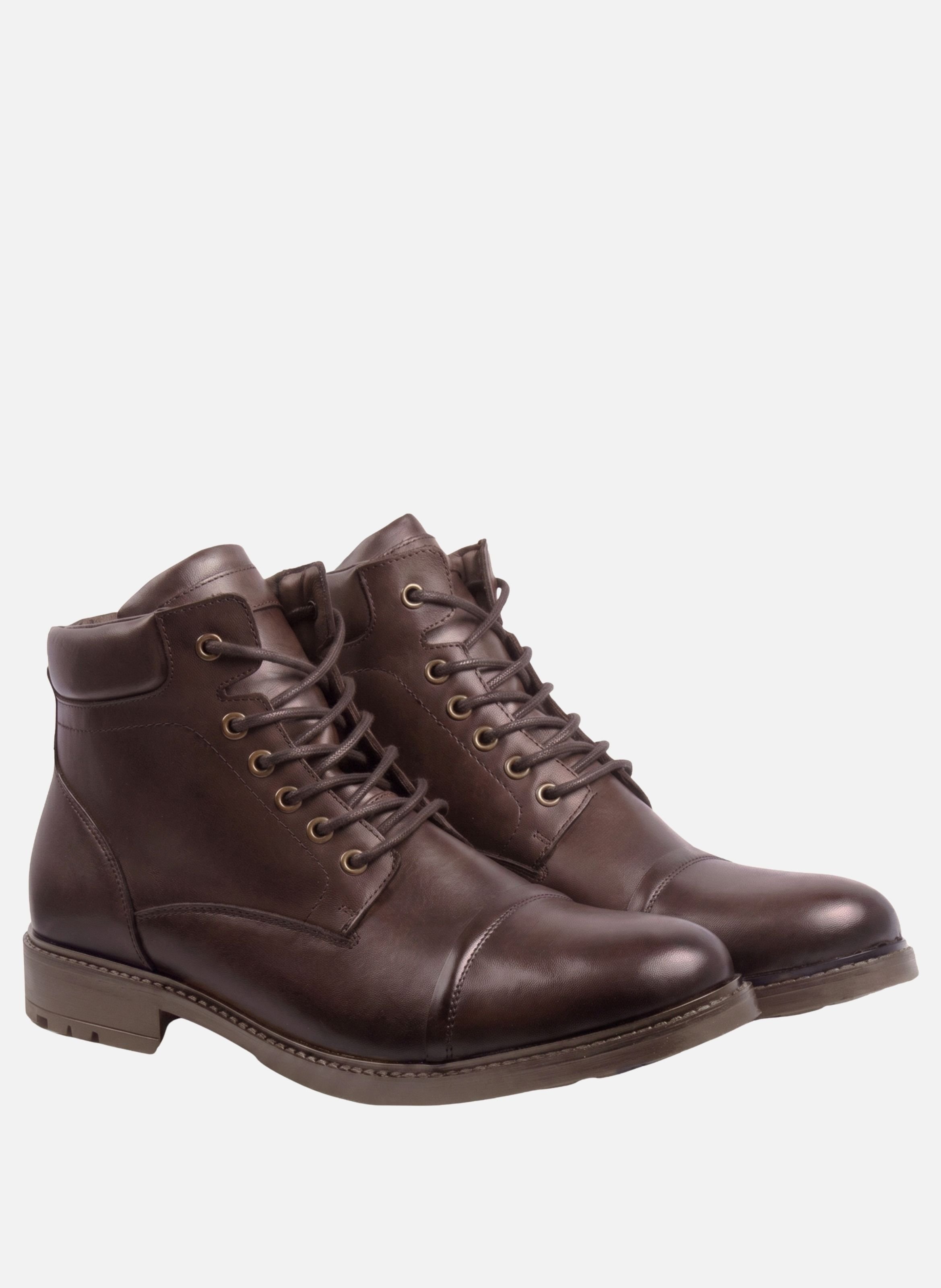 Boots rangers elliot cuir JULES & JENN Marron