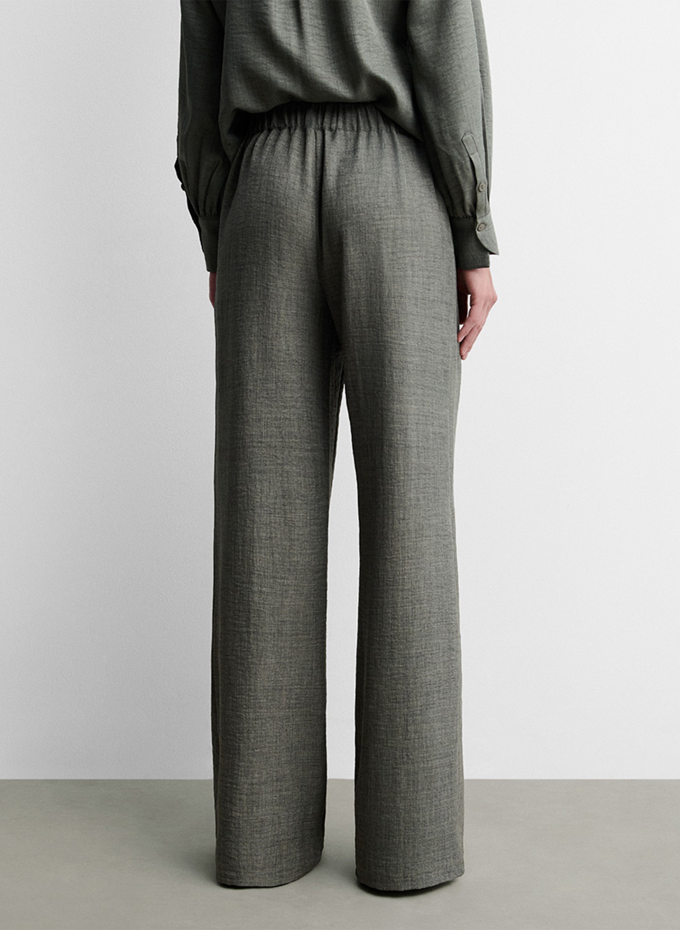 Pantalon large taille haute  SIMORRA Vert