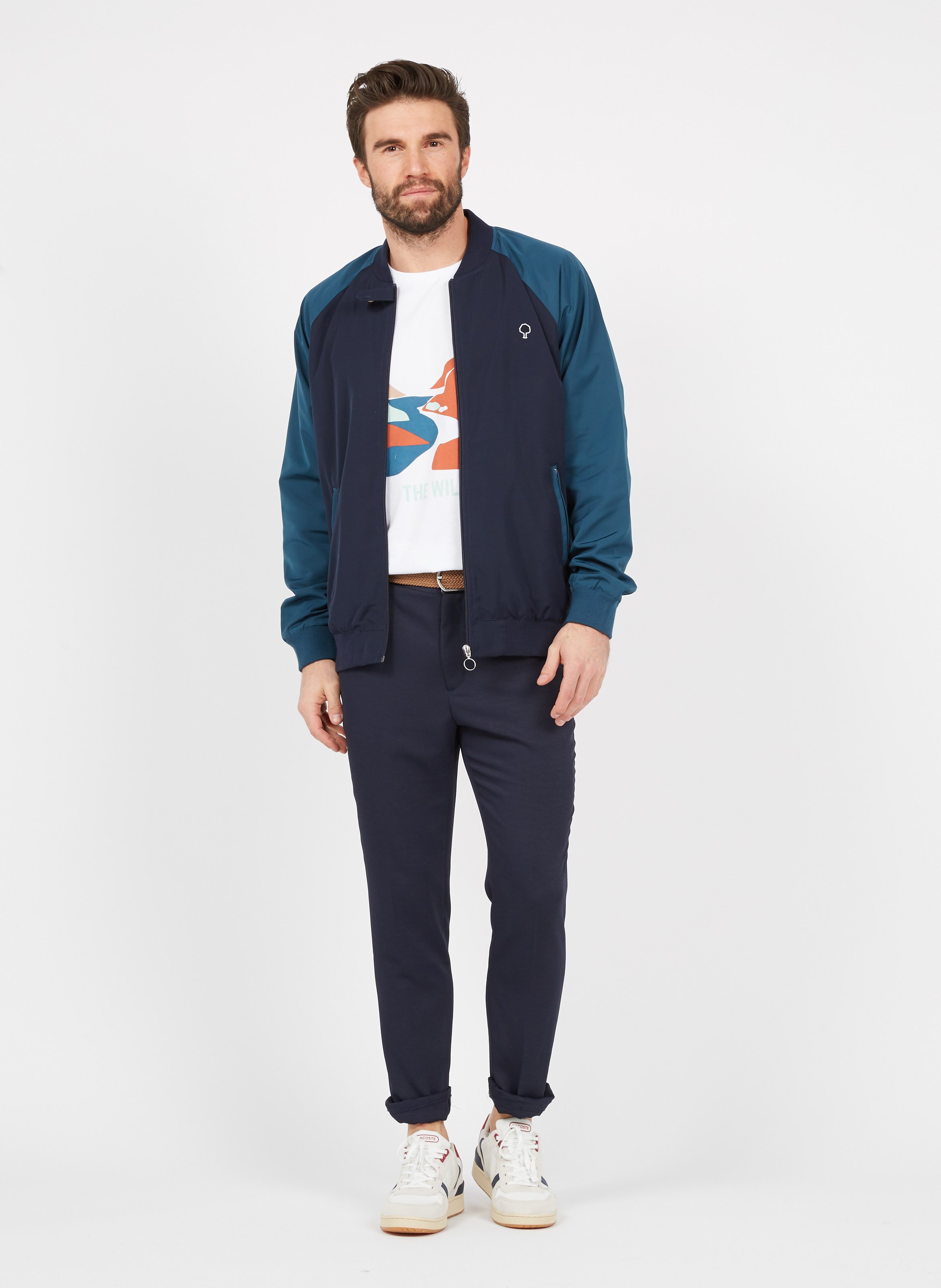 Ceinture tressée en toile FAGUO Marron