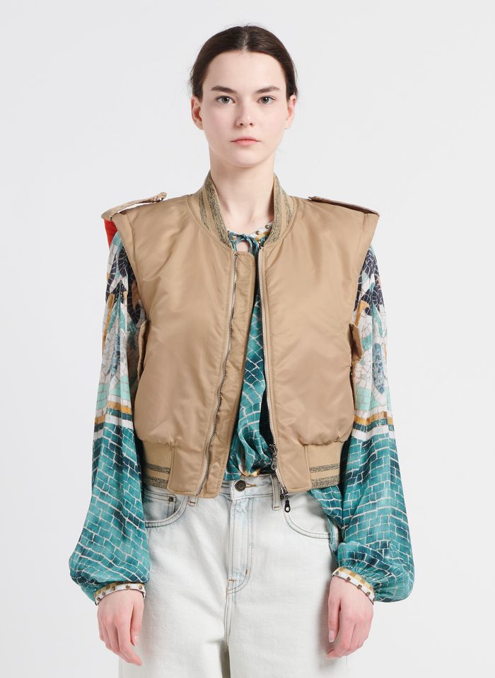 Bomber Sin Mangas Con Flecos Bronze Mes - Mujer Place des