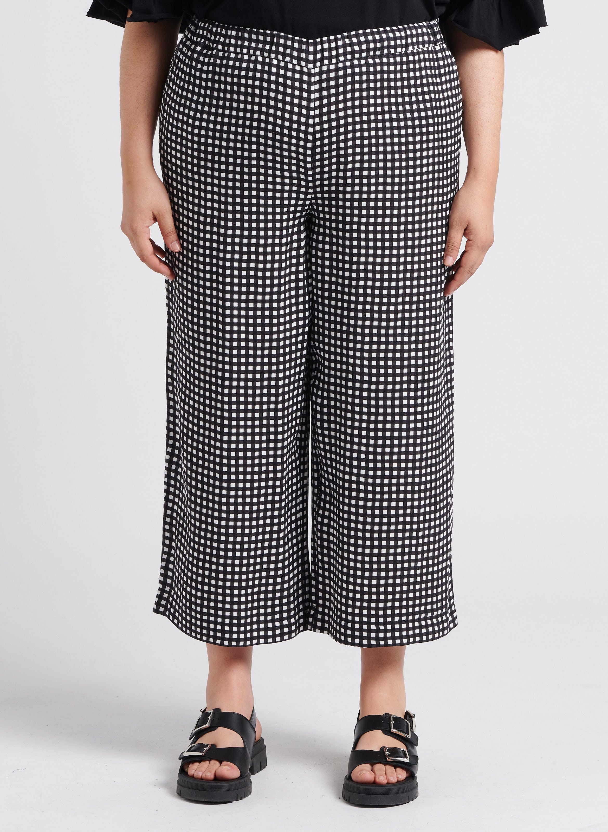 Wijde, geruite broek PERSONA by Marina Rinaldi No Color