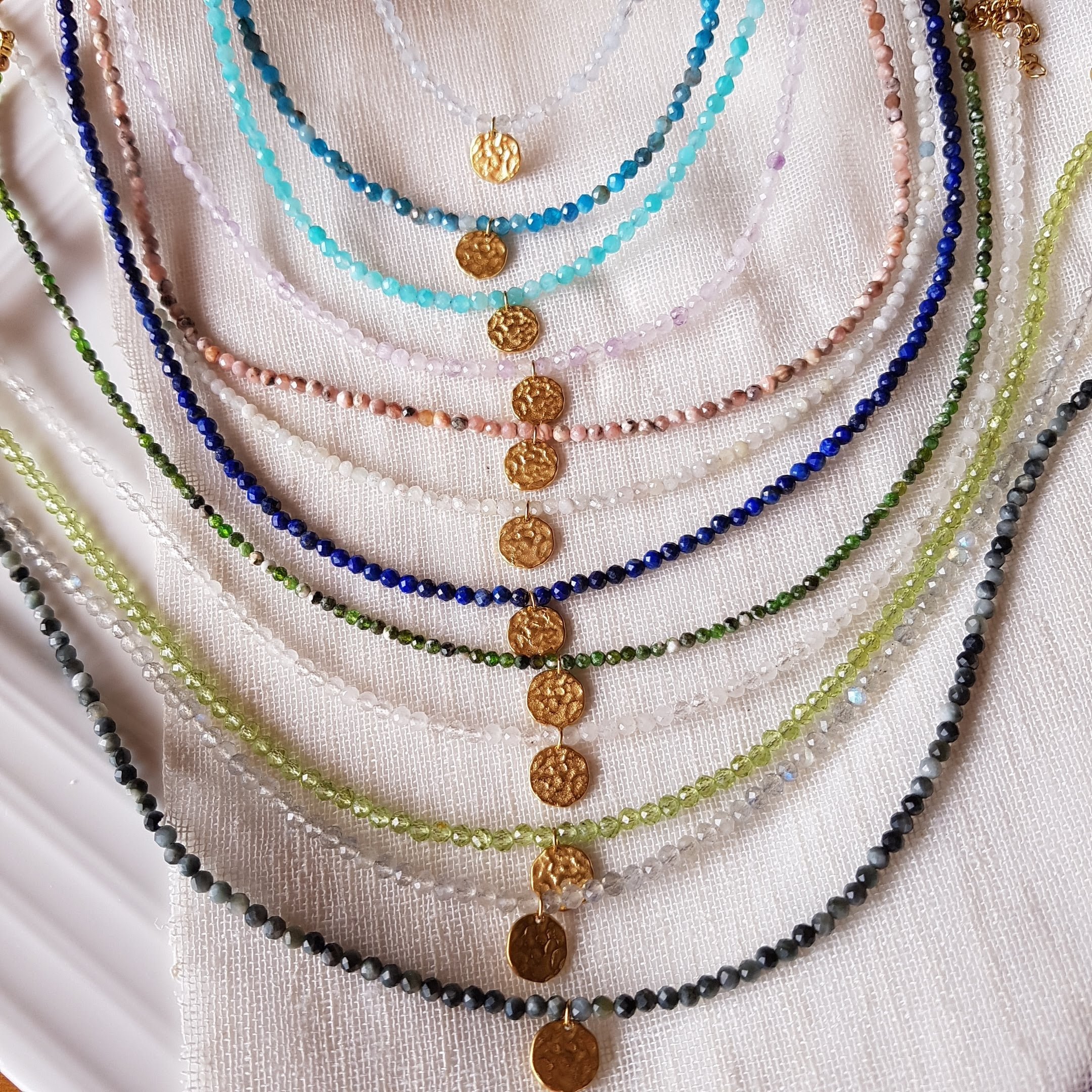 Amazonite necklace GINANDGER Blue