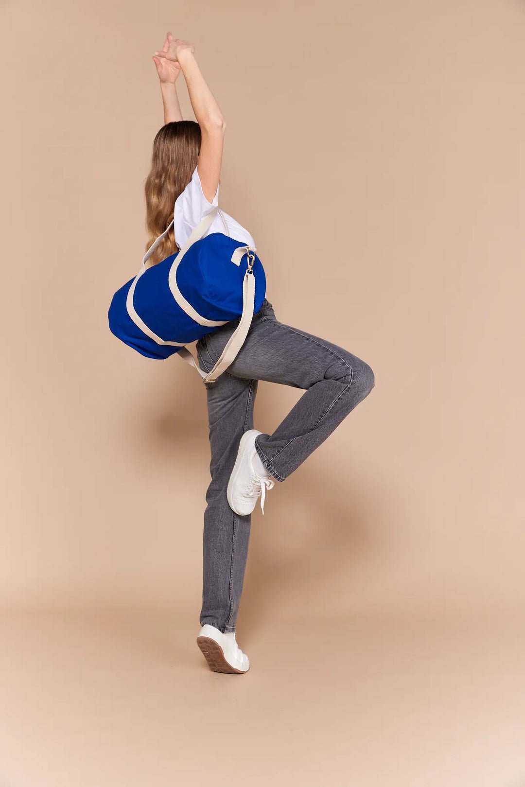 Cotton weekend bag Blue