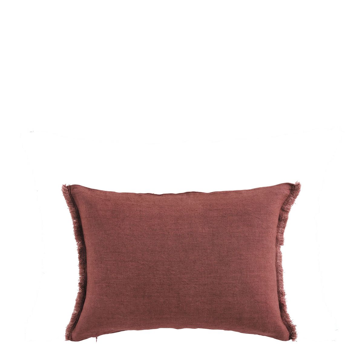 Chloé washed linen cushion cover - Celadon - 50 x 50 cm BLANC D'IVOIRE Red