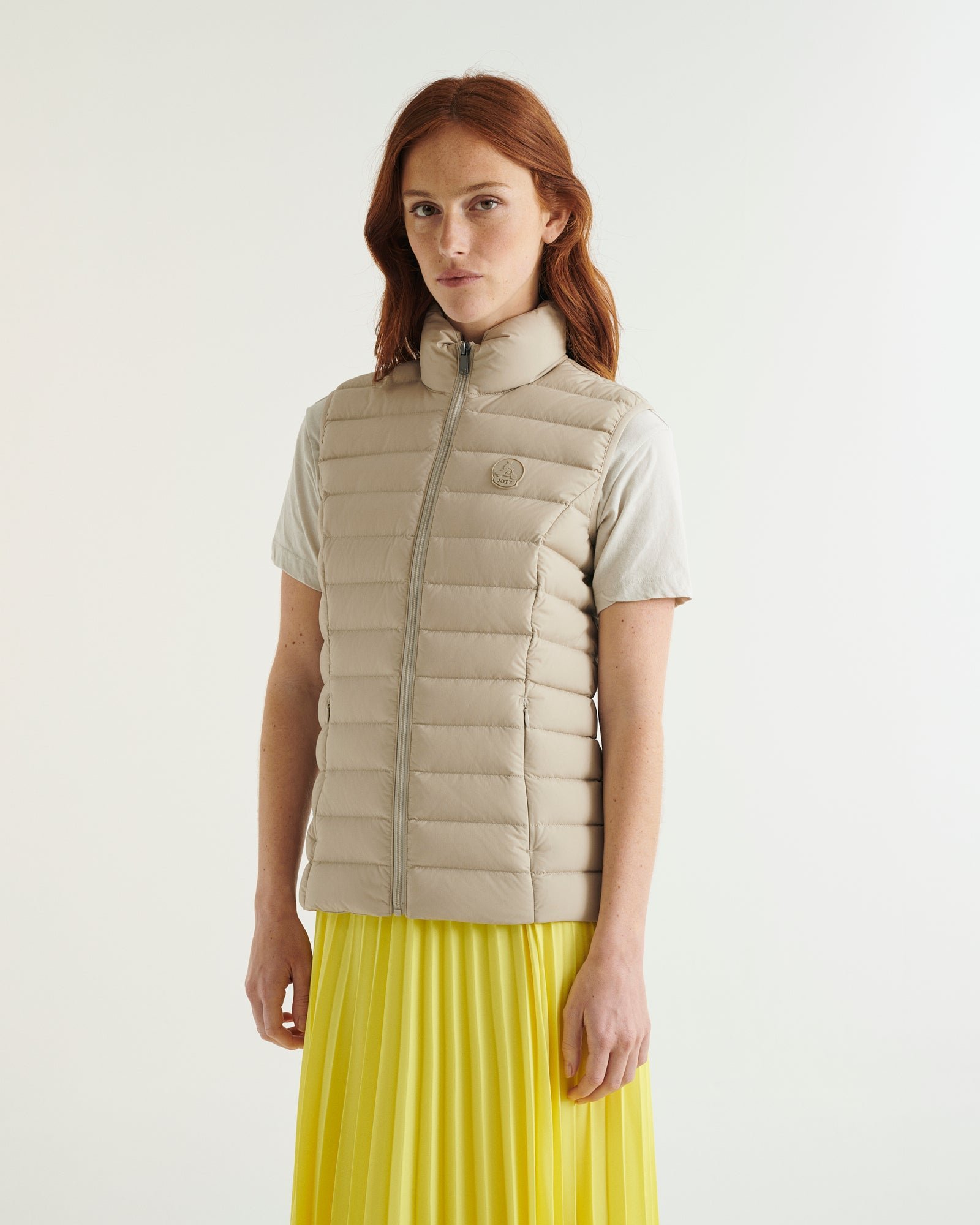 Stretch sleeveless down jacket Grenada JOTT Beige
