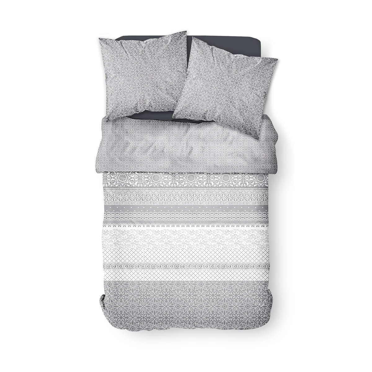 Printed cotton bed set TODAY LINGE DE MAISON Grey