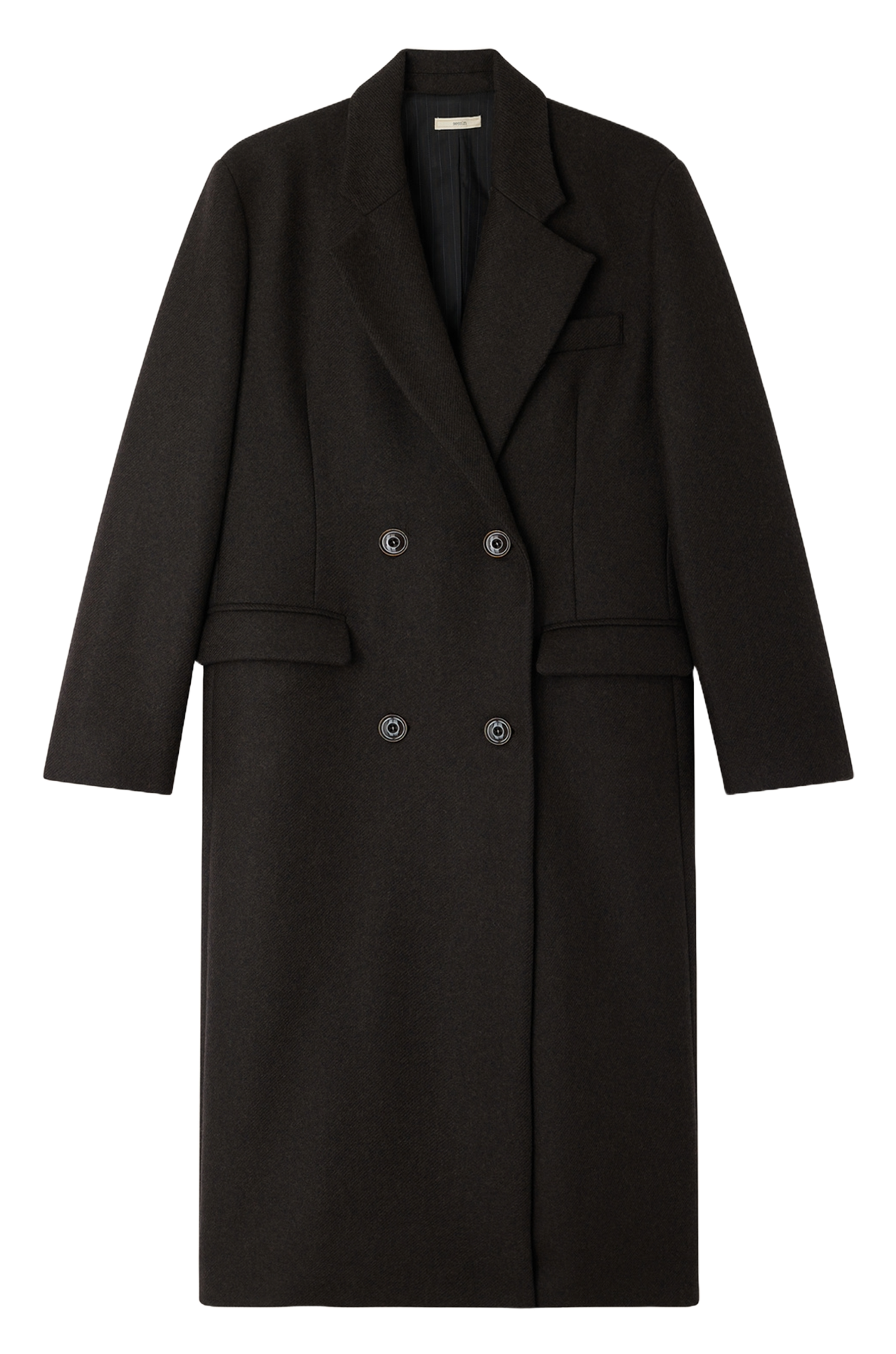 Nara short high-waisted crepe skirt Brown