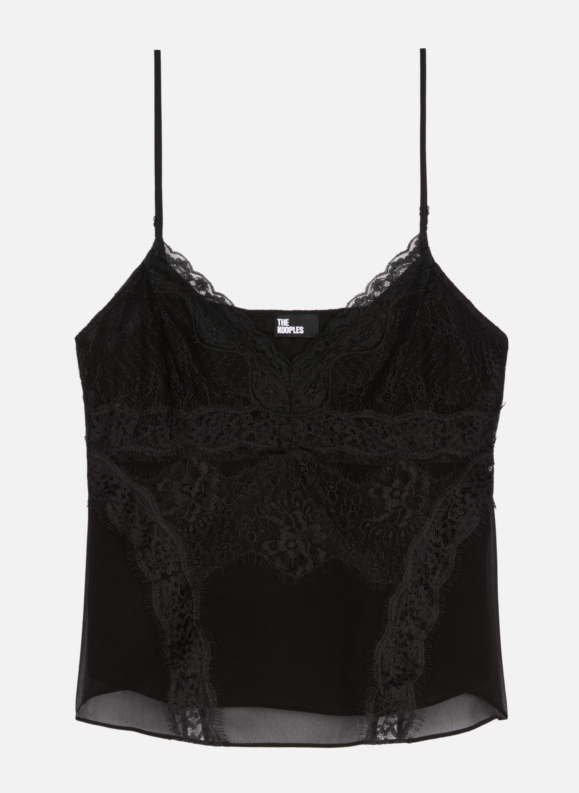 Camisole with lace THE KOOPLES Black