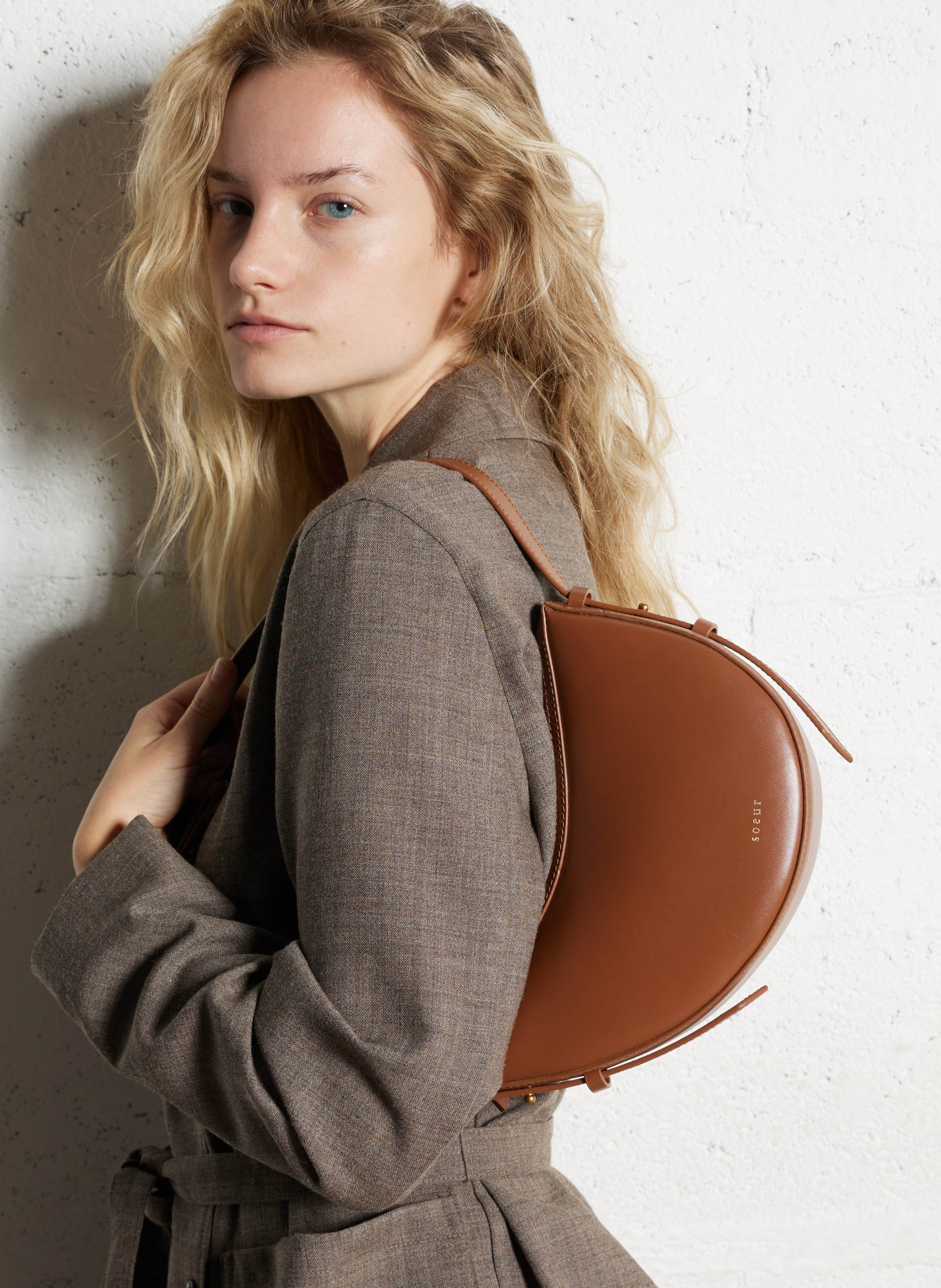 A-line leather skirt SOEUR Beige