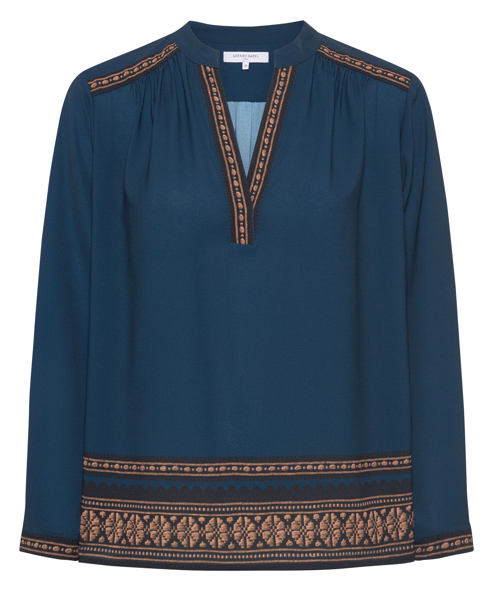 Blouse droite brodée GERARD DAREL Bleu