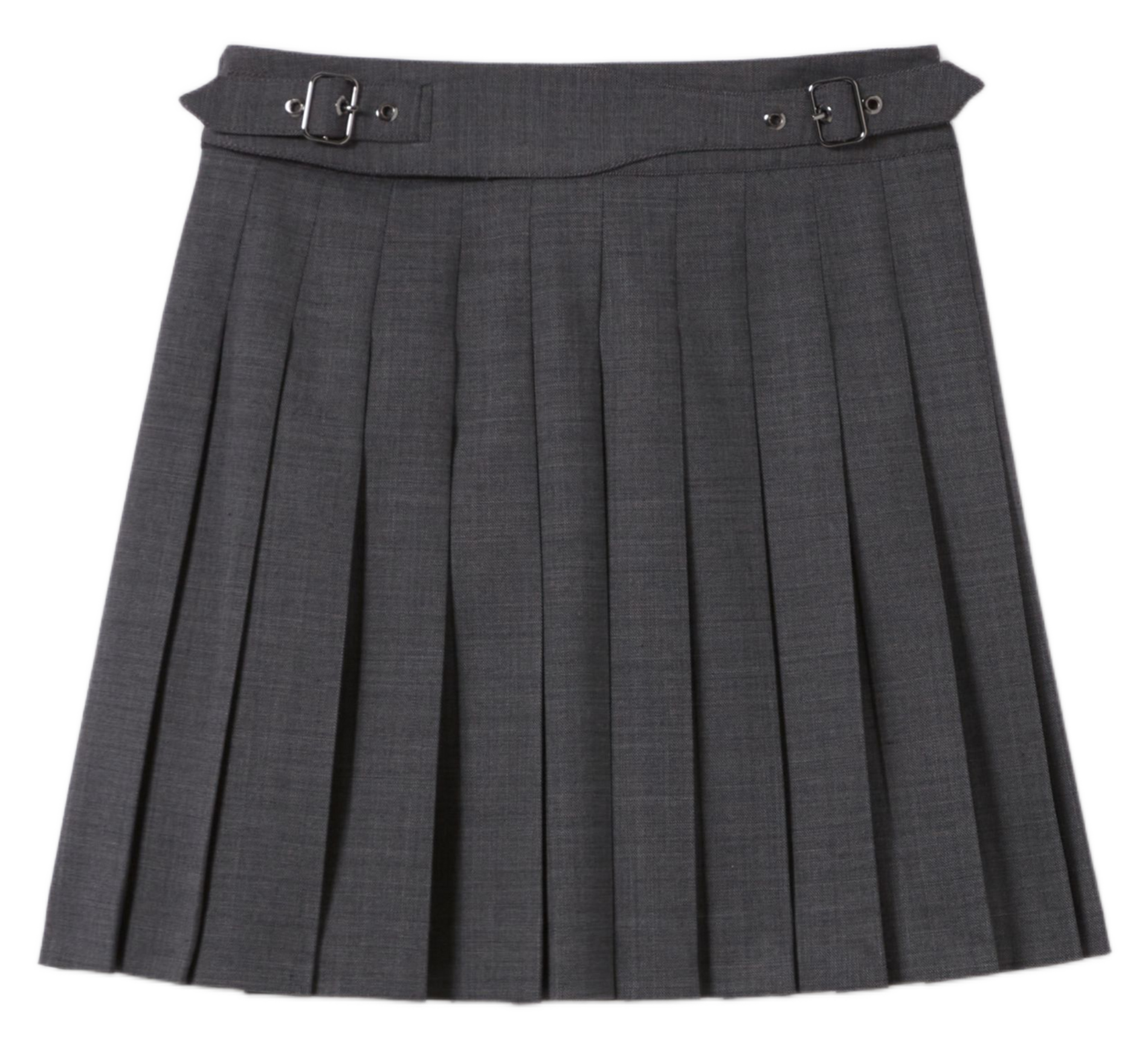 Jupe courte plissée en laine mélangée CLAUDIE PIERLOT Gris