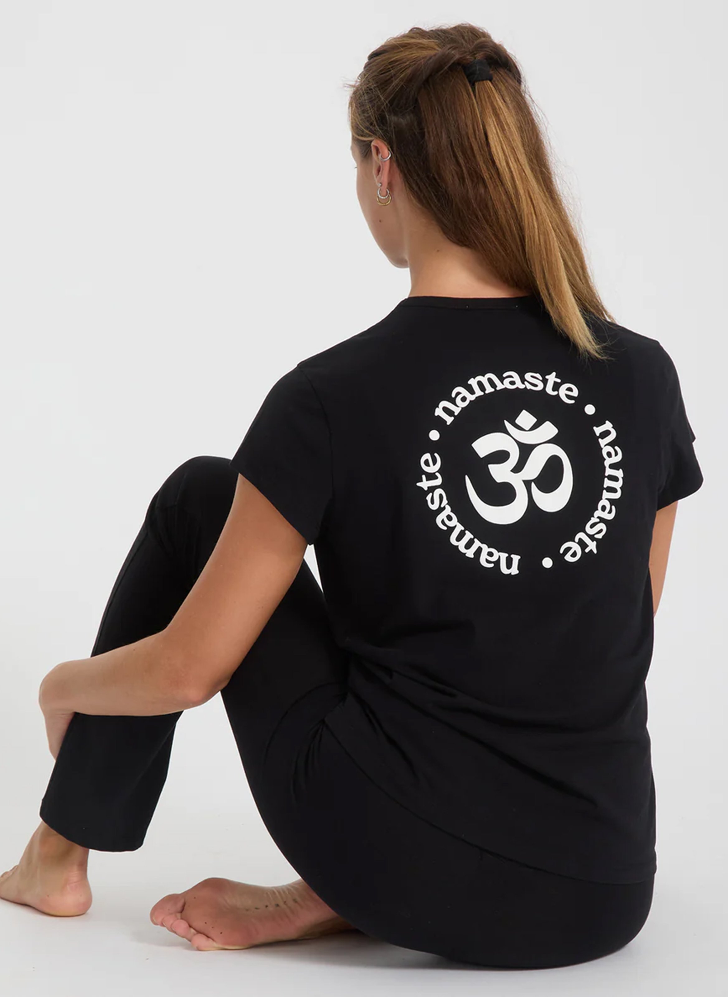Tee-shirt droit sérigraphié au dos YOGA SEARCHER Multicolore