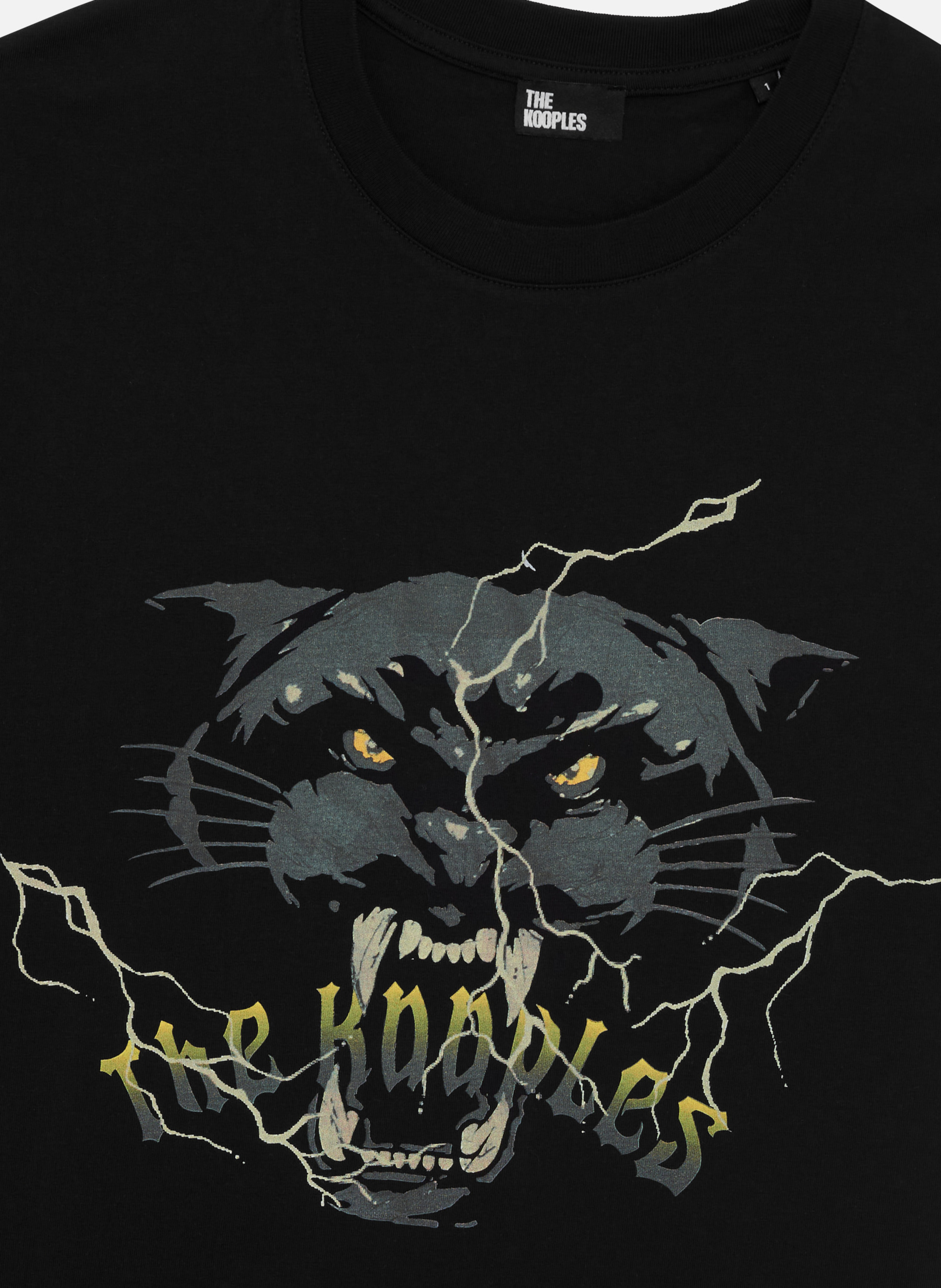 T-shirt with rhinestone screen print THE KOOPLES Black