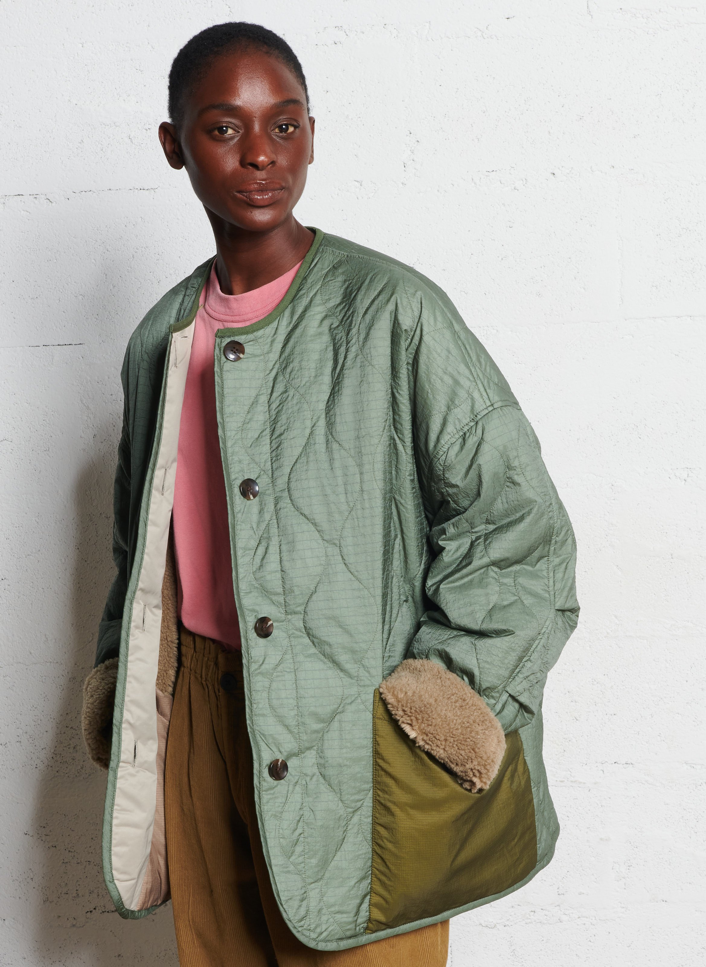 Oversized omkeerbare jas BELLEROSE Groen