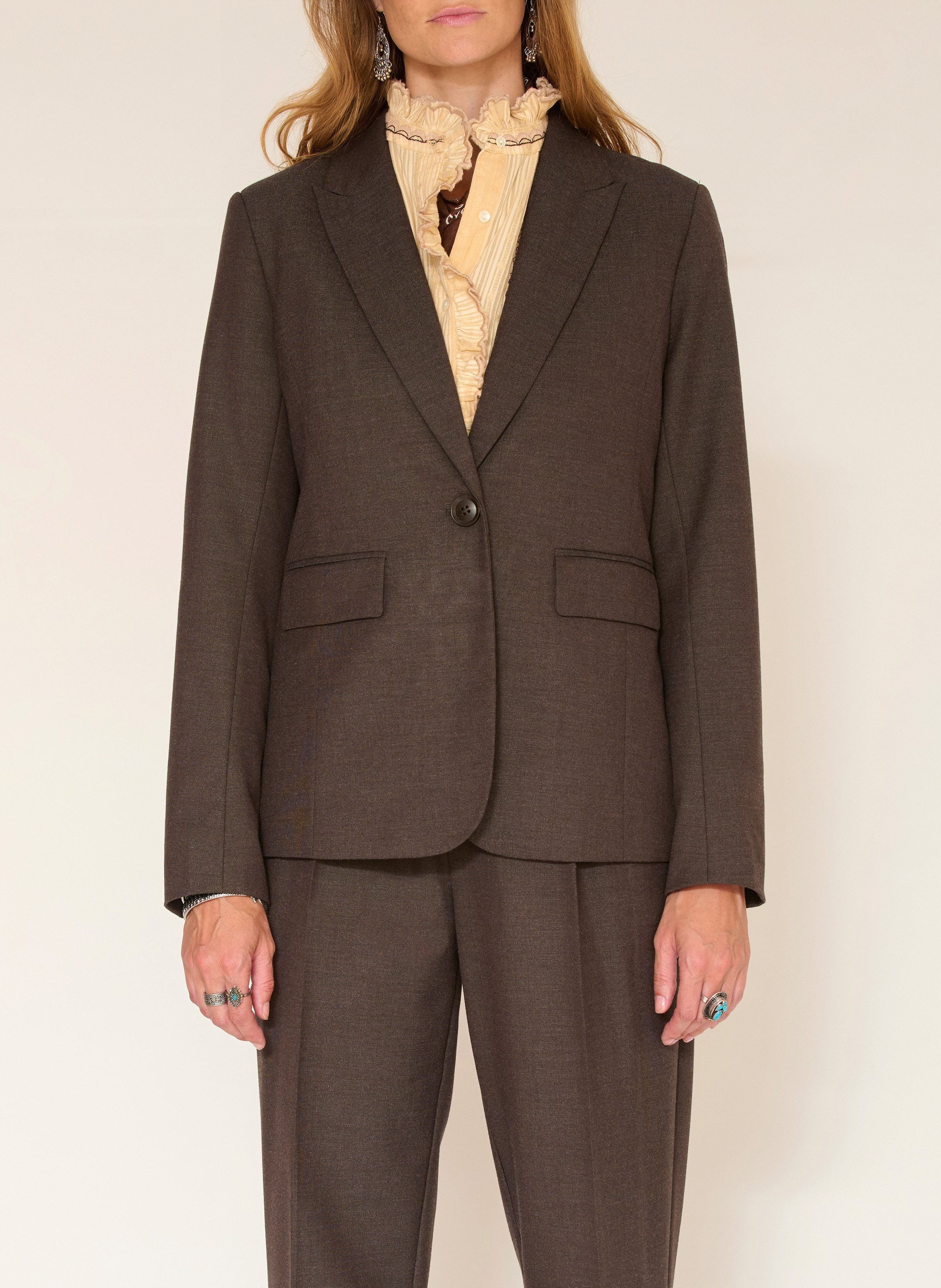 Veste col tailleur  MKT Marron