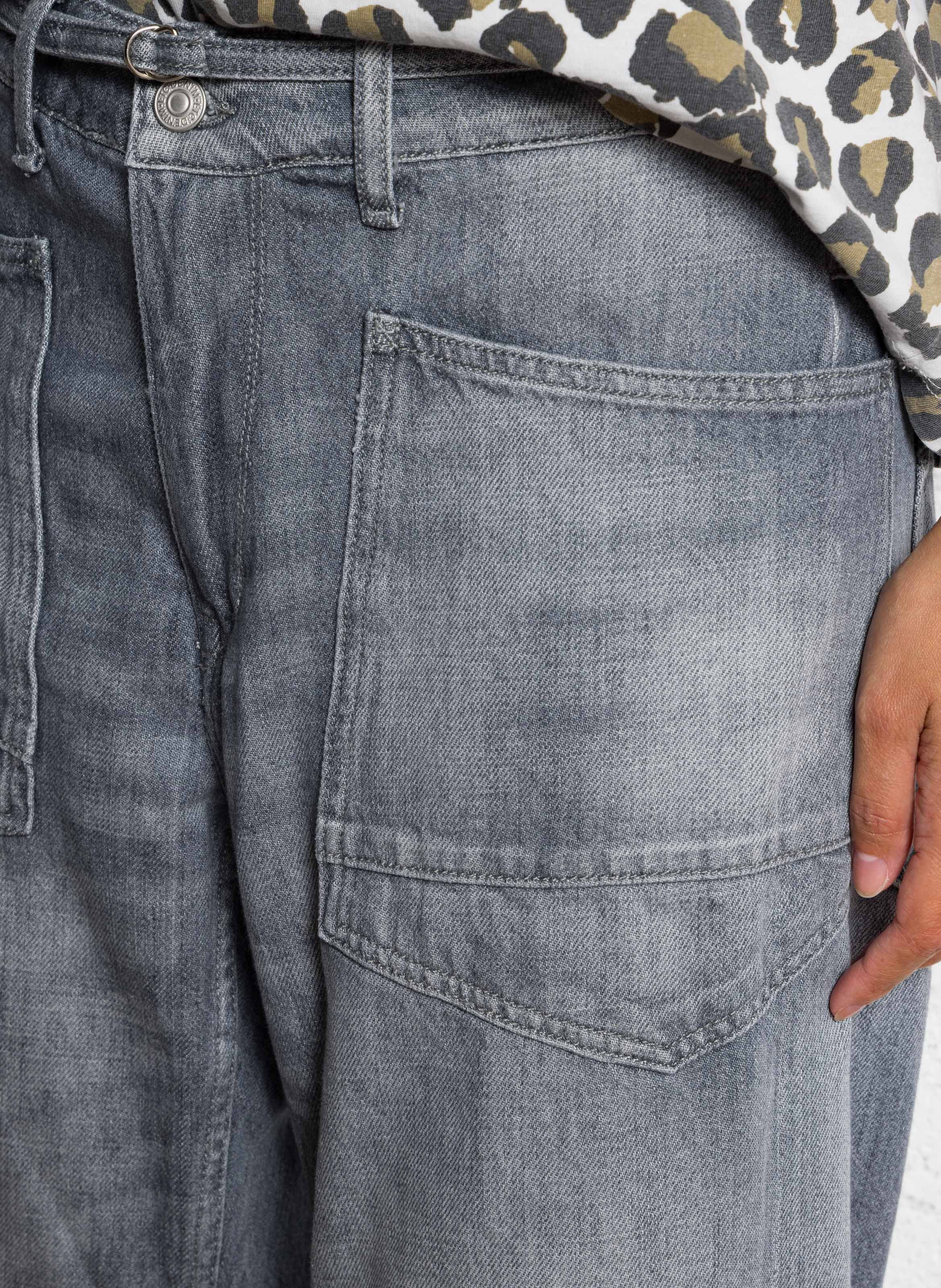 Jean ballon à poches plaquées LE TEMPS DES CERISES Gris