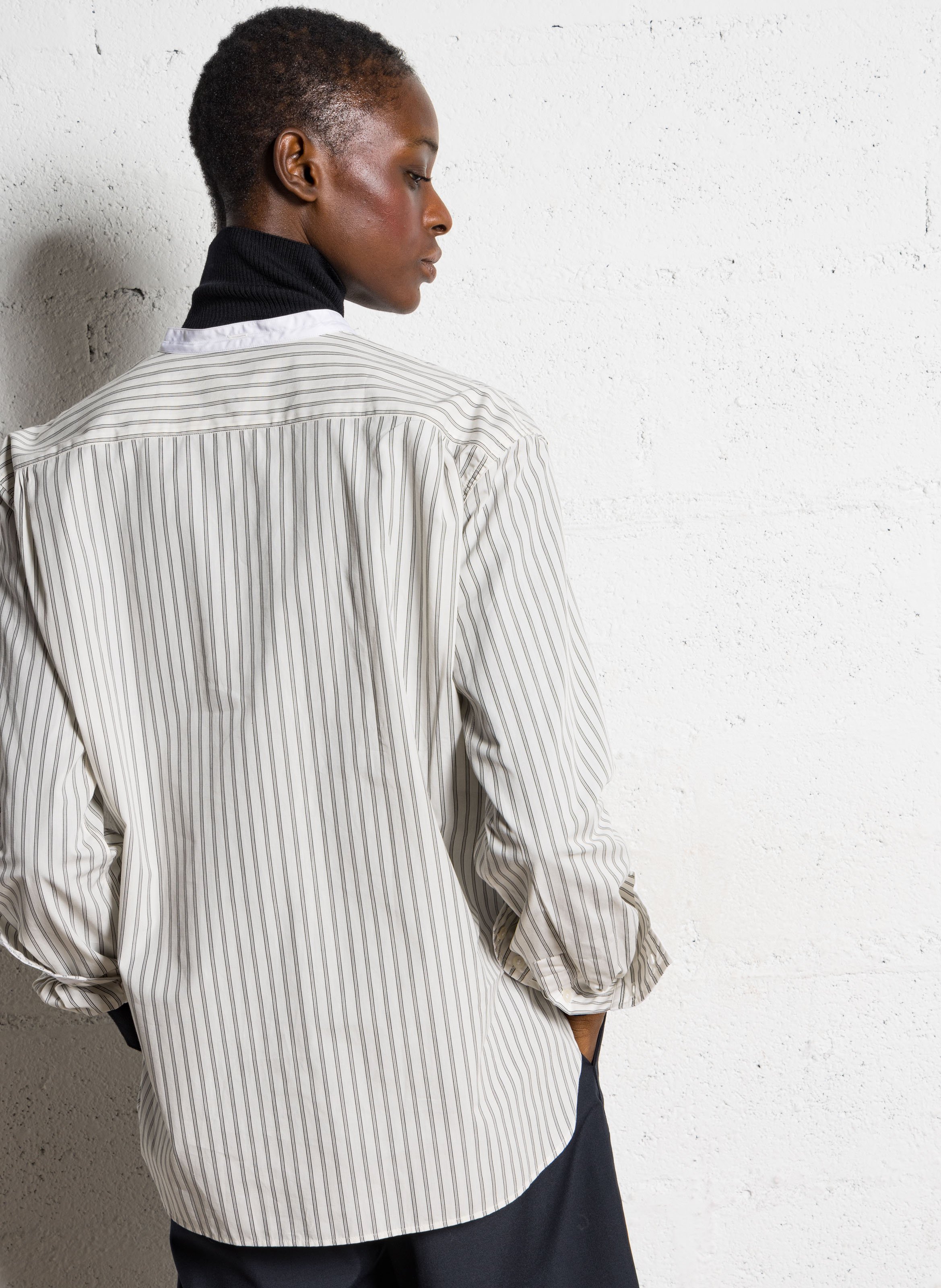 Rundhals-Popeline-Hemd mit Streifen SOEUR Mehrfarbig