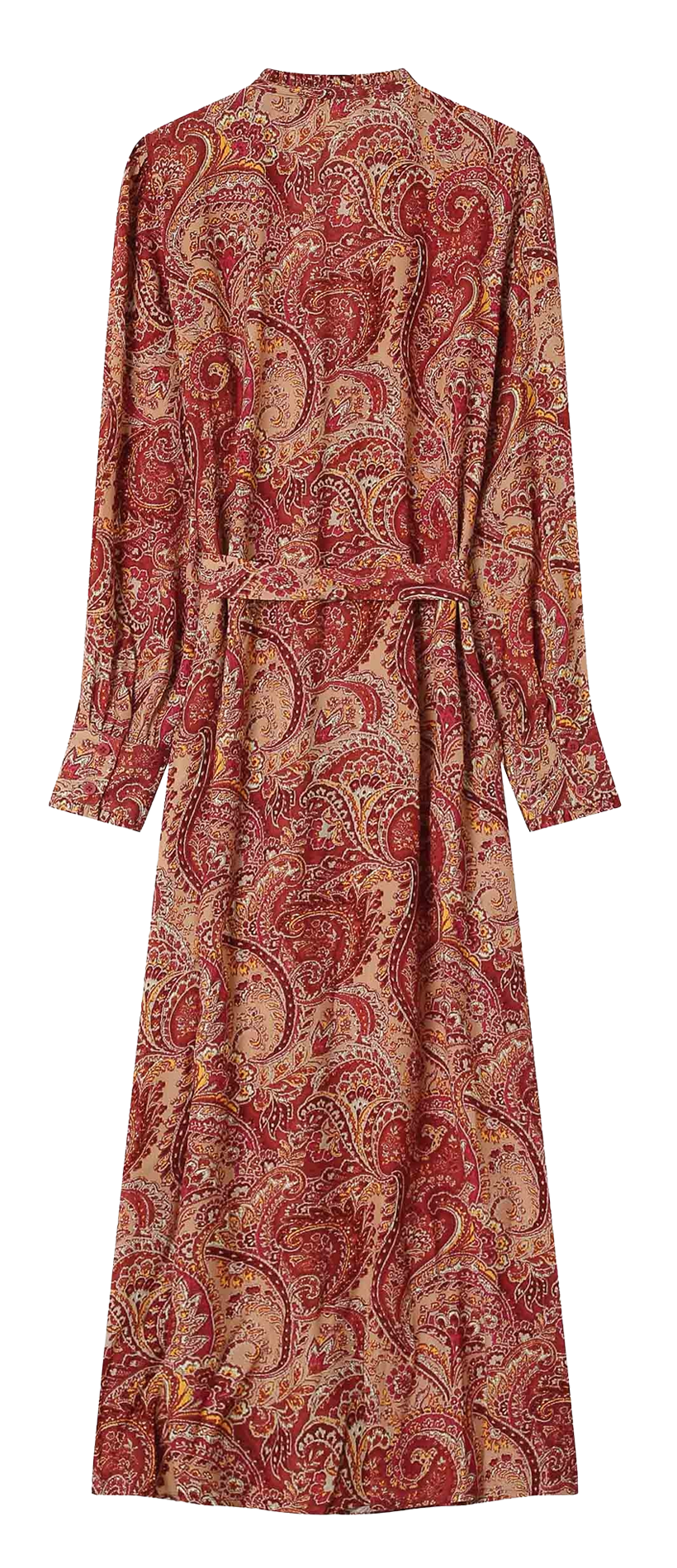 Lange jurk met V-hals en print GRACE ET MILA Brown