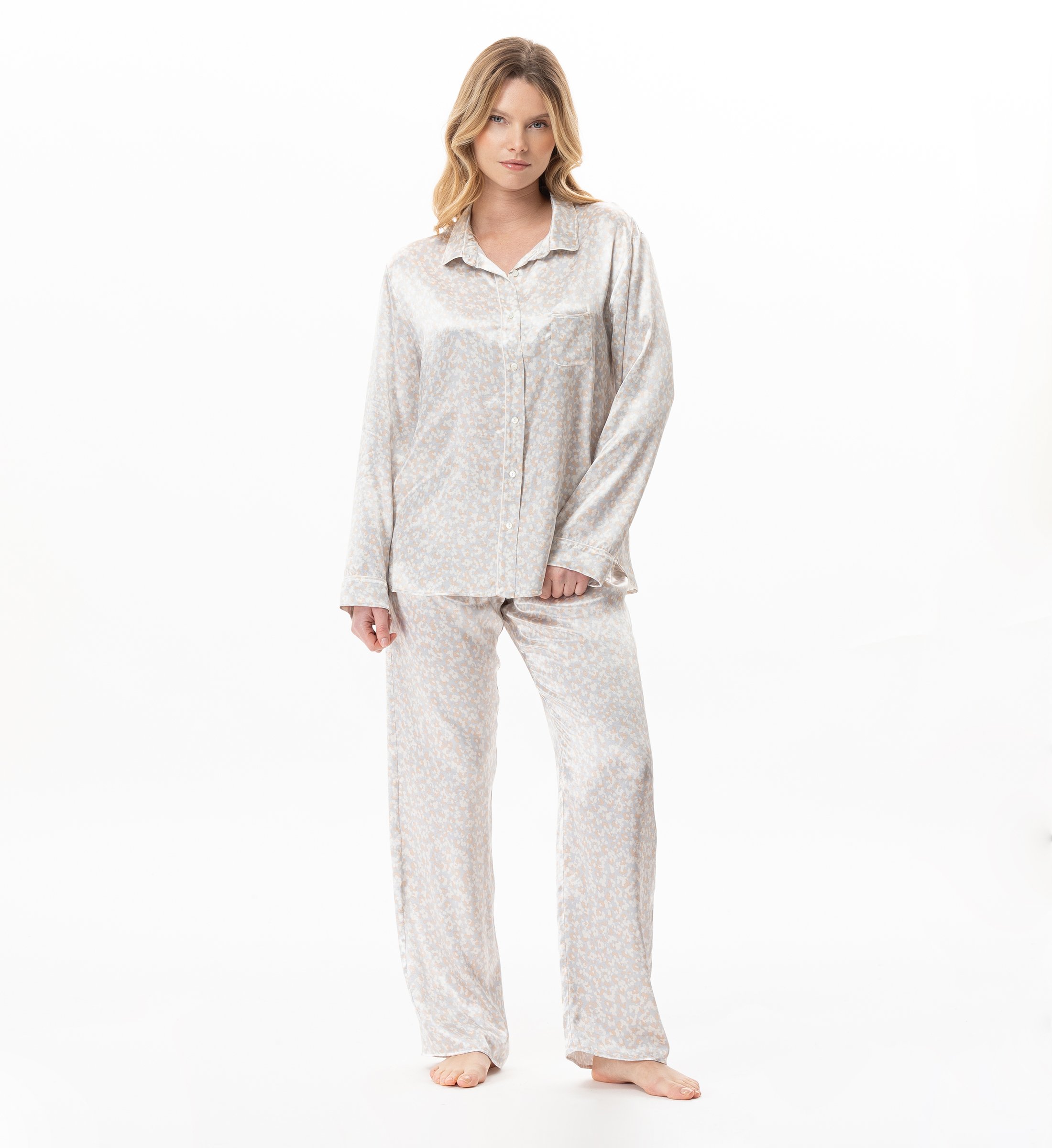Buttoned viscose pyjama LE CHAT Multicolored