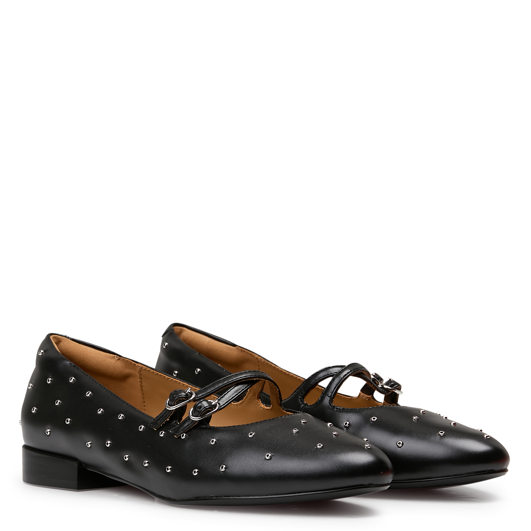 Ballet flats with leather studs SCHMOOVE Black